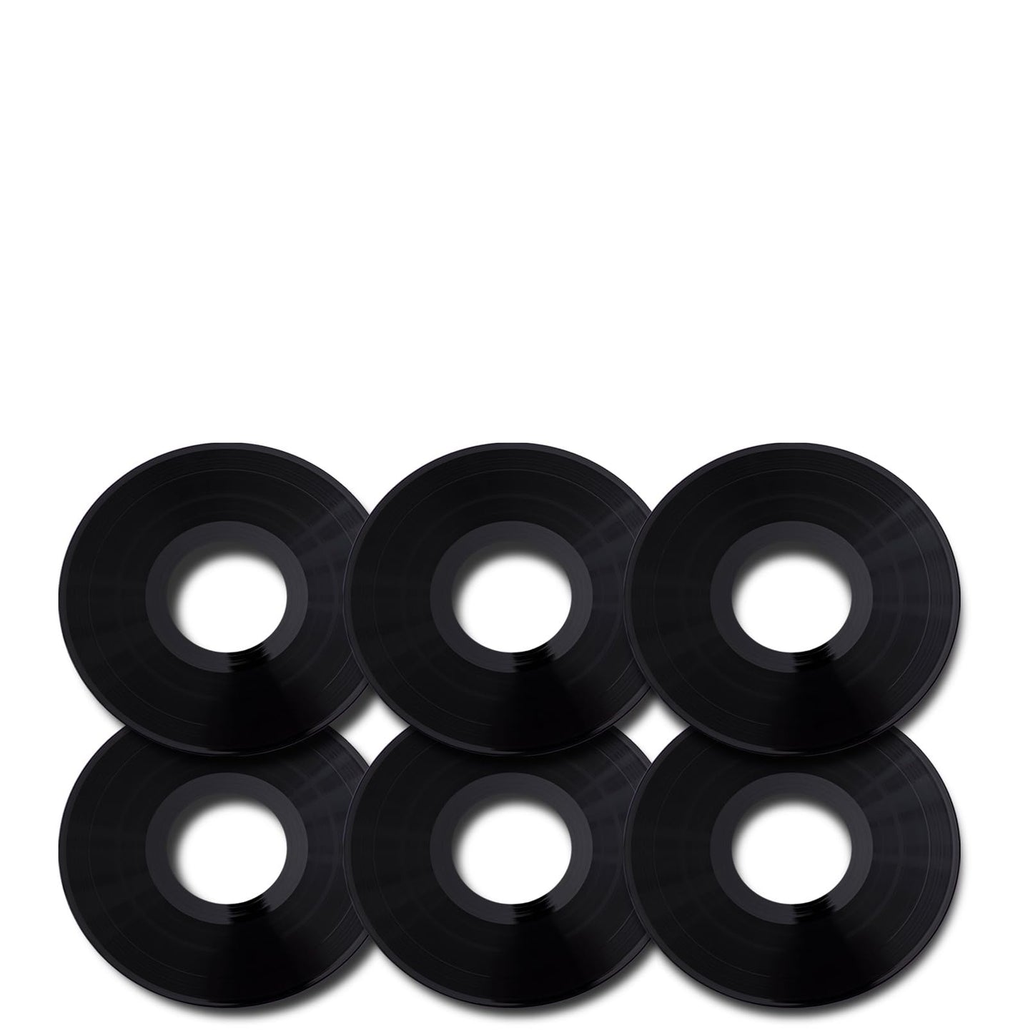 6PCS Retro Vinyl Record Coasters of 6 for Drinks, Funny Vinyl Costers for Cups, Drink Coasters Set of 6 for Music Gifts, Music Decor