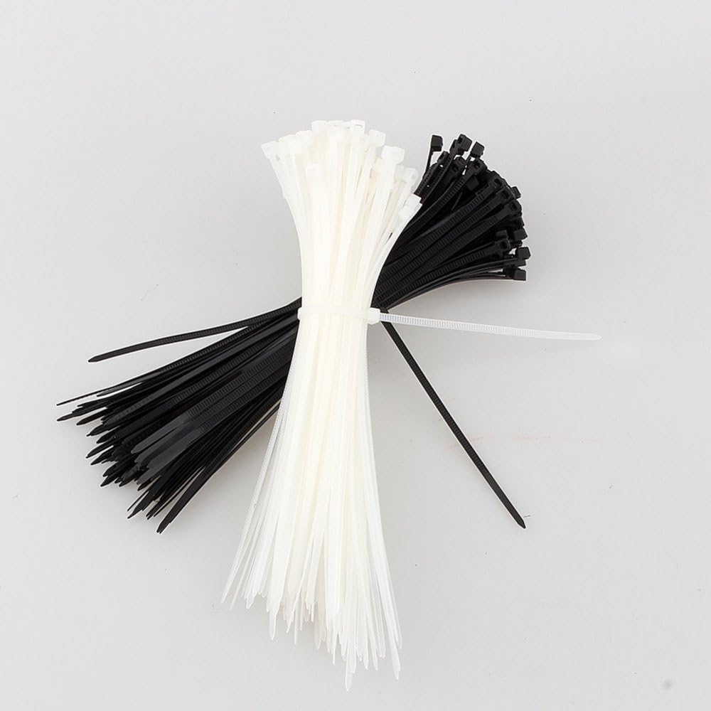 Star 8 inches 30 lb Ties,100 (2.5mm200mm Test Heavy Duty Nylon Cable PCS Zip Ties White)