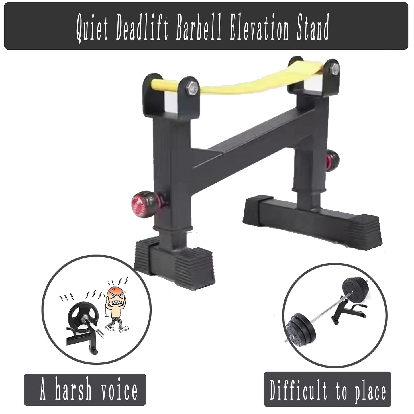 2 Stand Quiet Deadlift Barbell Elevation Stand