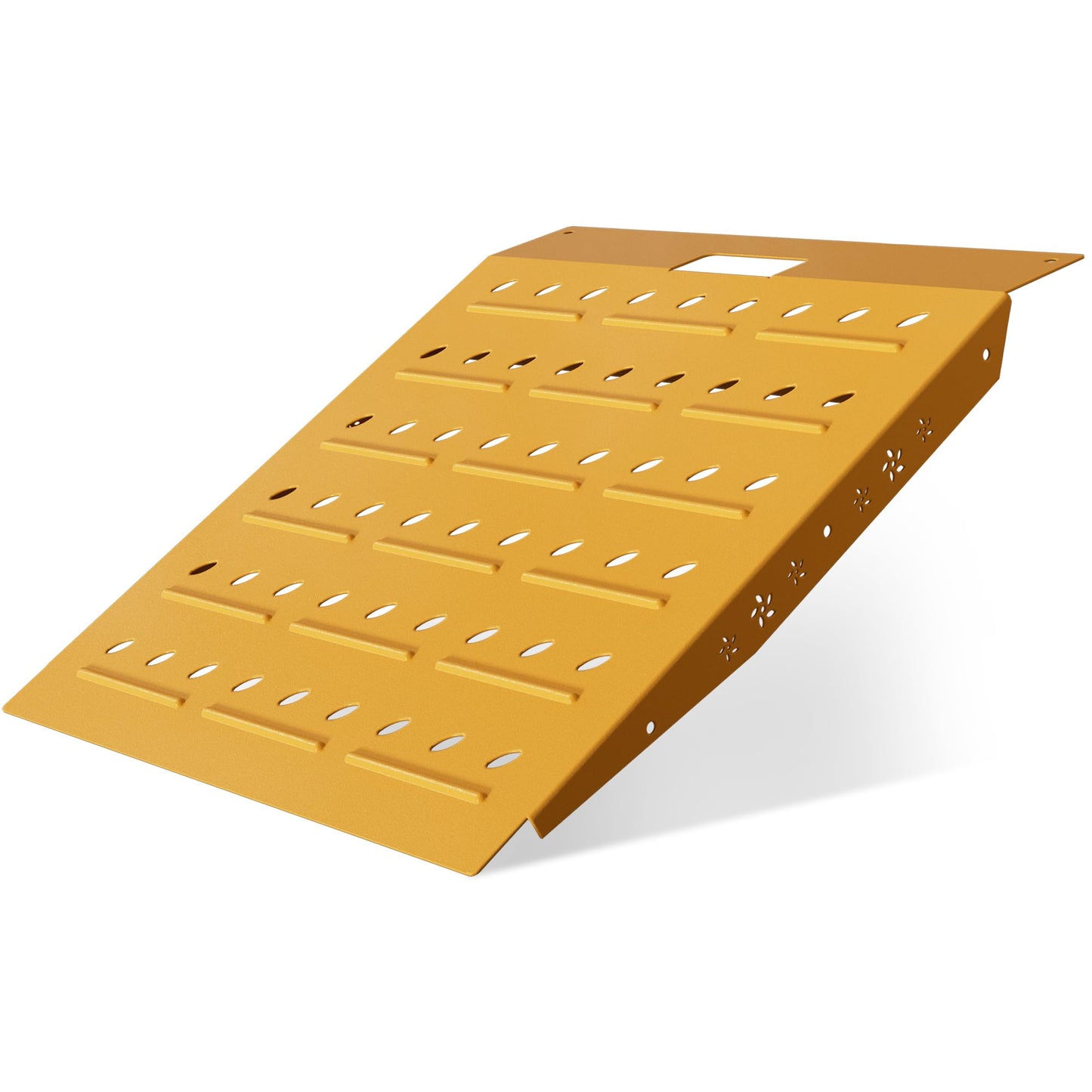 VNN 29" x 24" Shed Ramp - Yellow Loading Ramp for Riding Mower, 1 Pack Ramps for Shed，900 LB Capacity Alloy Loading Dock Ramp for Garages, Barns