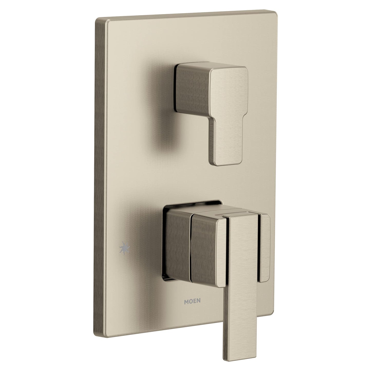 Moen UTS9011BN 90 Degree M-CORE 3-Series 2-Handle Shower Trim with Integrated Transfer Valve, Valve Required, Brushed Nickel