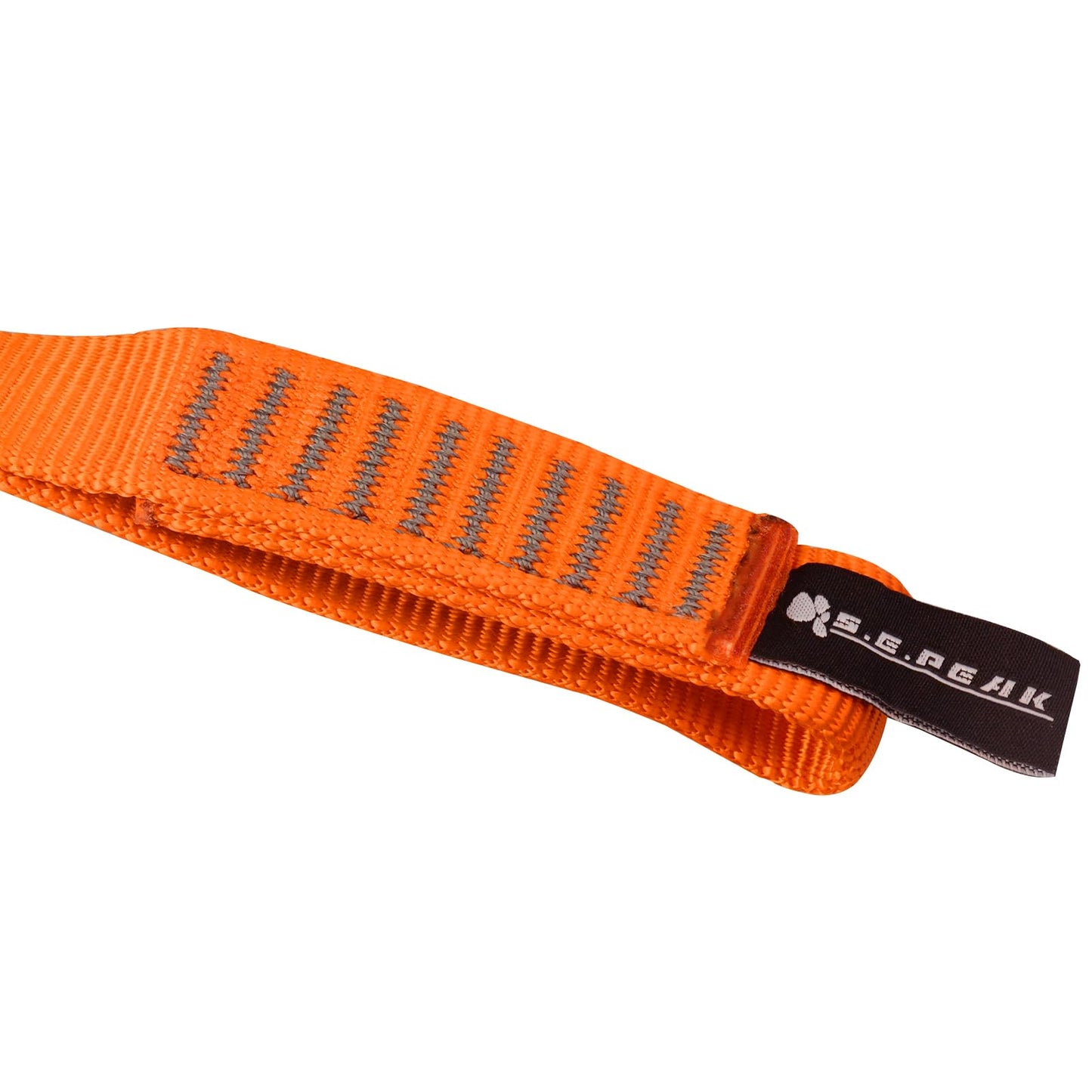 S.E.PEAK 16mm Nylon Straps, 23KN/5171 lbs, EN566 Rock Tubular Webbing for Tree Work, Positioning, Rigging, Ziplining, Anchoring,Hanging, Stretching, 1pc,24inch,Orange