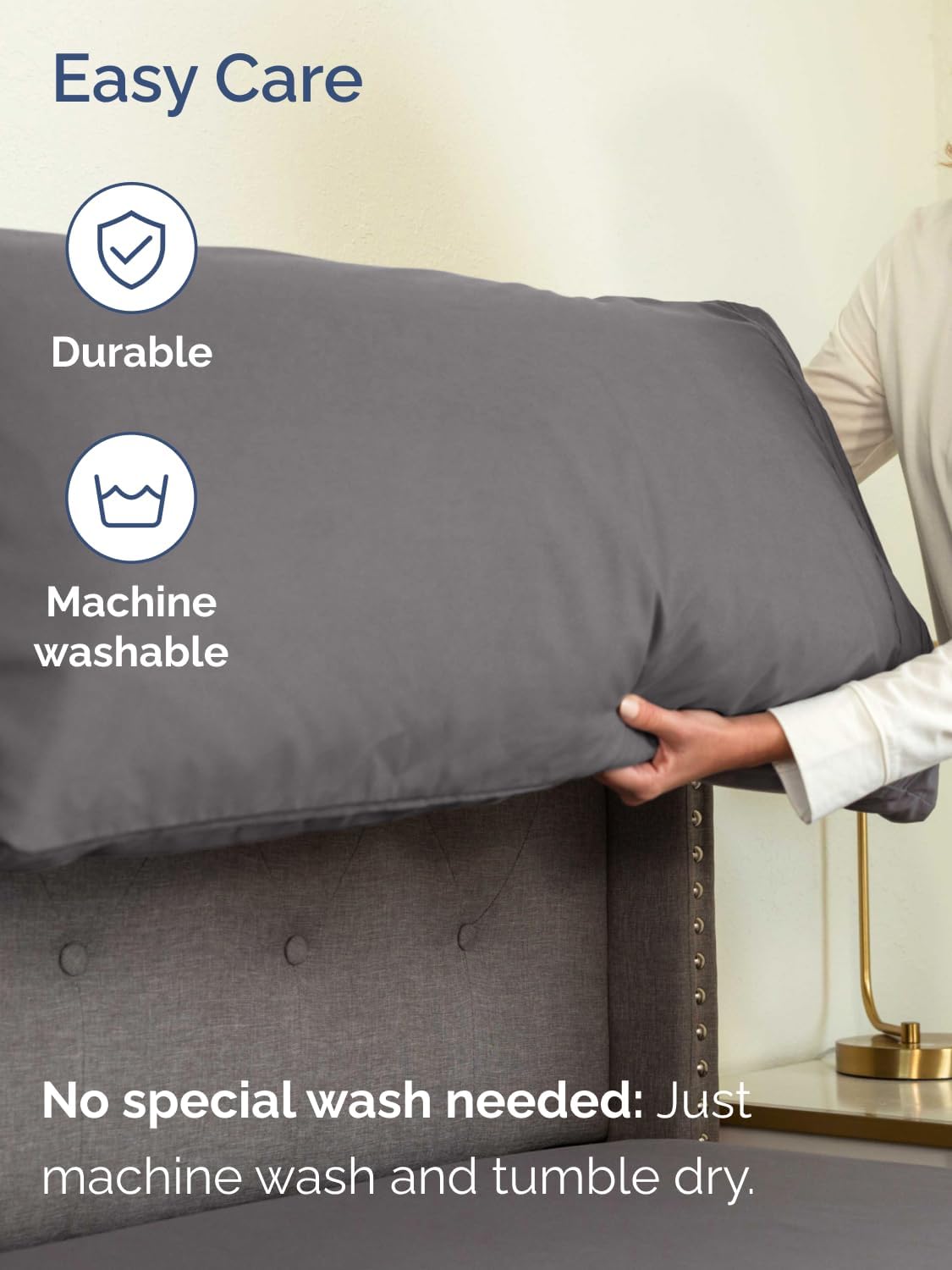 Skiennix Extra Deep Queen Sheet Set | 6-Piece Breathable Cooling Bedding - Soft, Wrinkle-Free Grey
