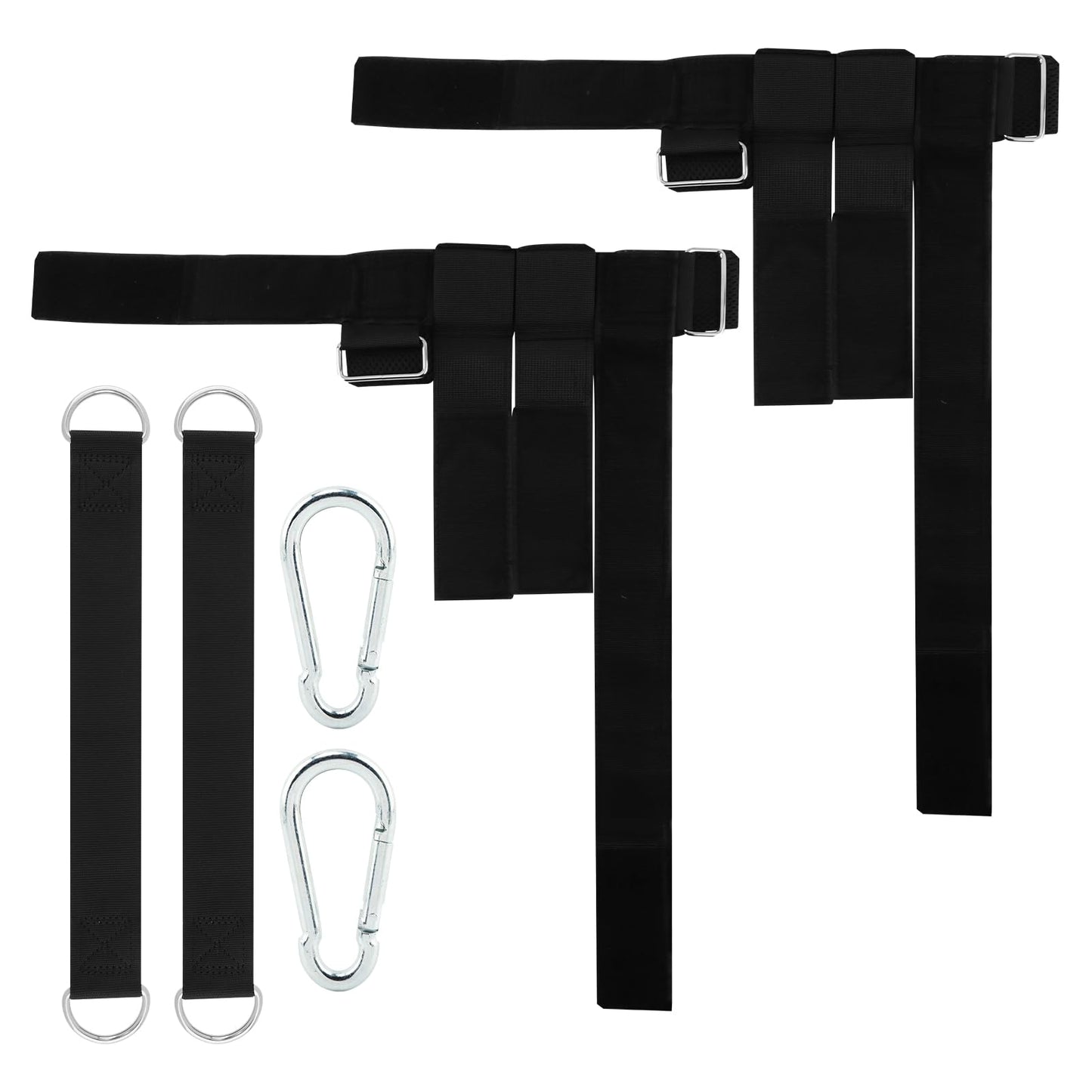 Olnverath Dumbbell Foot Attachment for Leg Workout, Tibialis Trainer, Extension Monkey Foot Dumbbell Attachment Straps for Fitness Training, Leg Extensions, Hamstring Curls(Black)