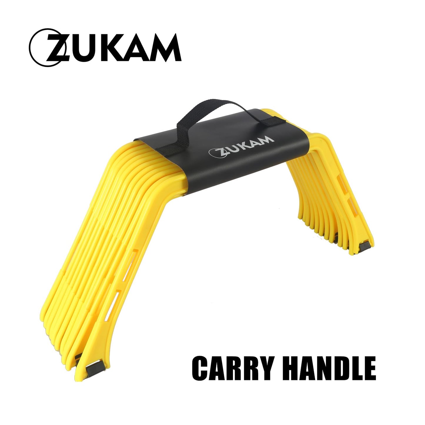 ZUKAM Hex Agility Rings for Speed Training & Agility Footwork Training Speed Hurdles Ladder (6 Ring)