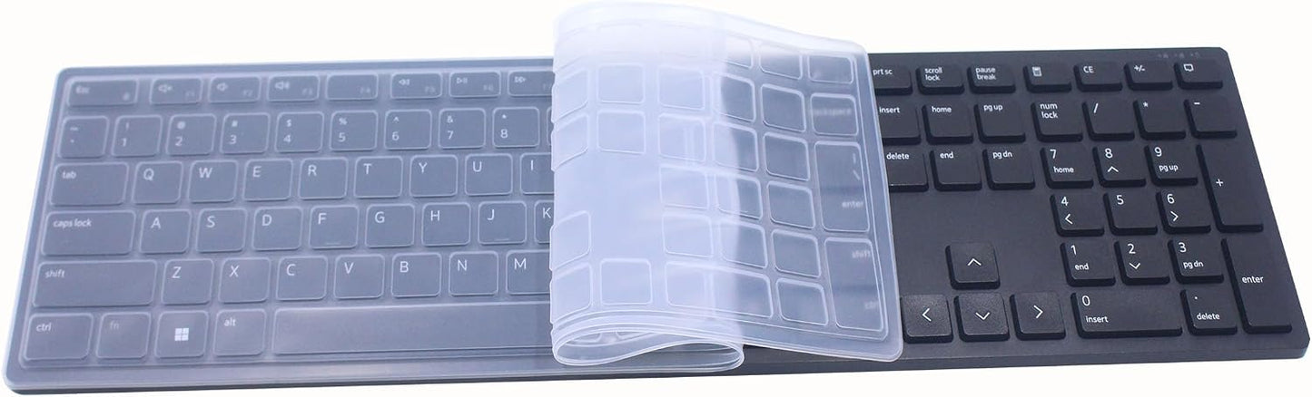JuYuish KM7321W, KB500 KM5221W Silicone Keyboard Skin Cover Compatible for Dell Wireless Bluetooth Keyboard Dell Pro