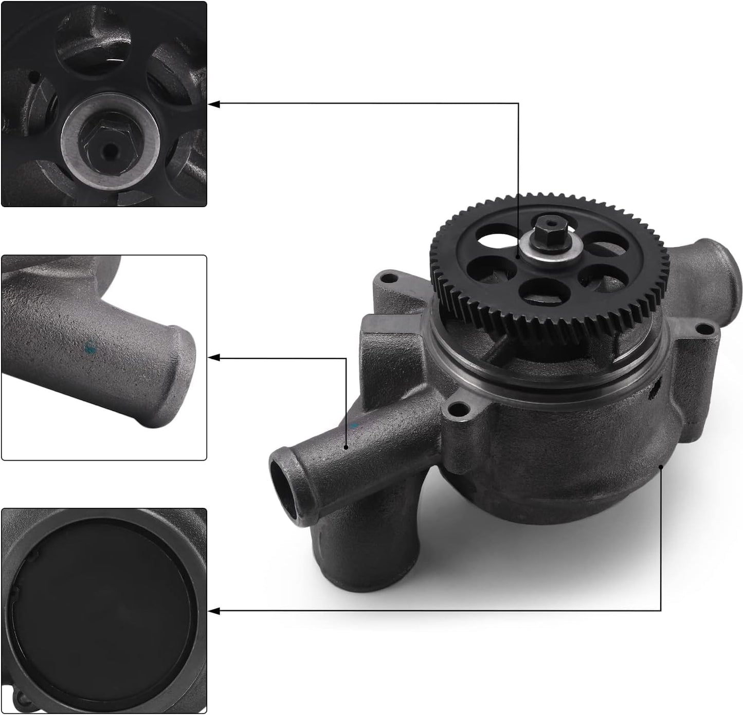 AULINK (C&U Bearing) 23522707 23505895 23517027 23539929 Water Pump (Can Use On Old Type R23526039, R23539602) For Detroit Diesel 50 60 Series 12.7 L,For 2000-2008 Freightliner Columbia