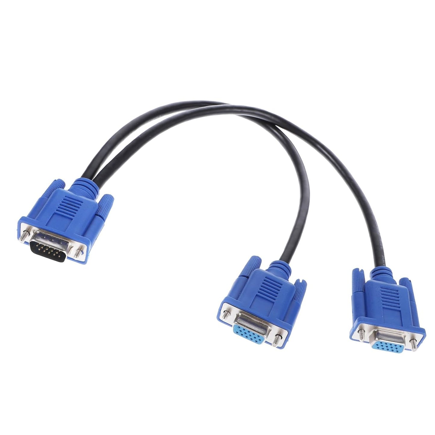 Xelsluthe 1 2 VGA Splitter Dual Monitor Cable Male to Female Adapter Converter VGA SVGA Video Y Cable Cord