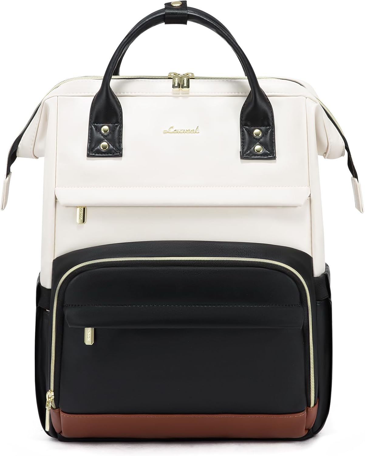 Backpacks Women,15.6 inch Backpack Backpack Backpacks,Beige LOVEVOOK Leather for Leather Laptop Women,Professional Work