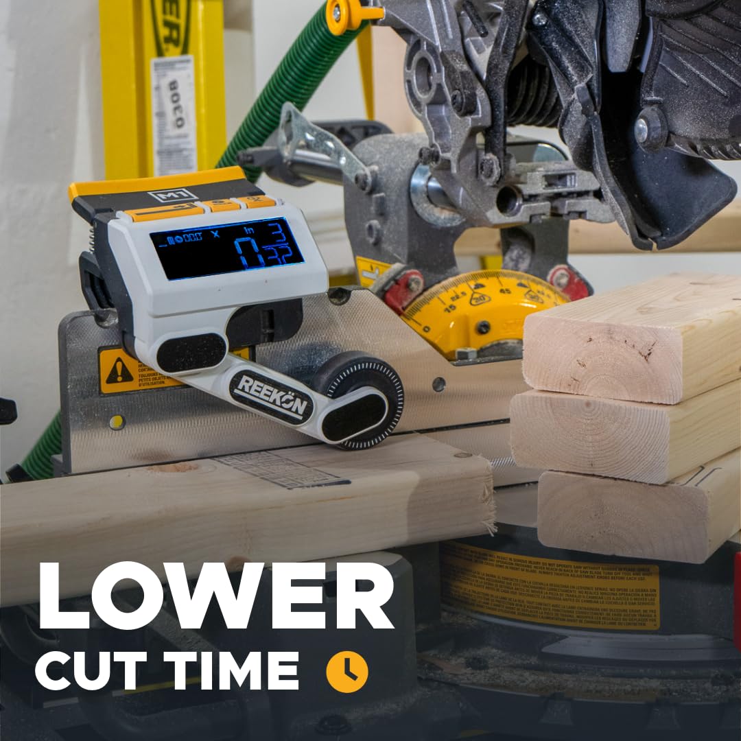 REEKON M1 Caliber Miter Saw Measuring Tool + T1M 16ft Digital Tape Measure Bundle, Digital Measuring & Cutting System, 1/32" Accuracy, Bluetooth Enabled, LCD Displays