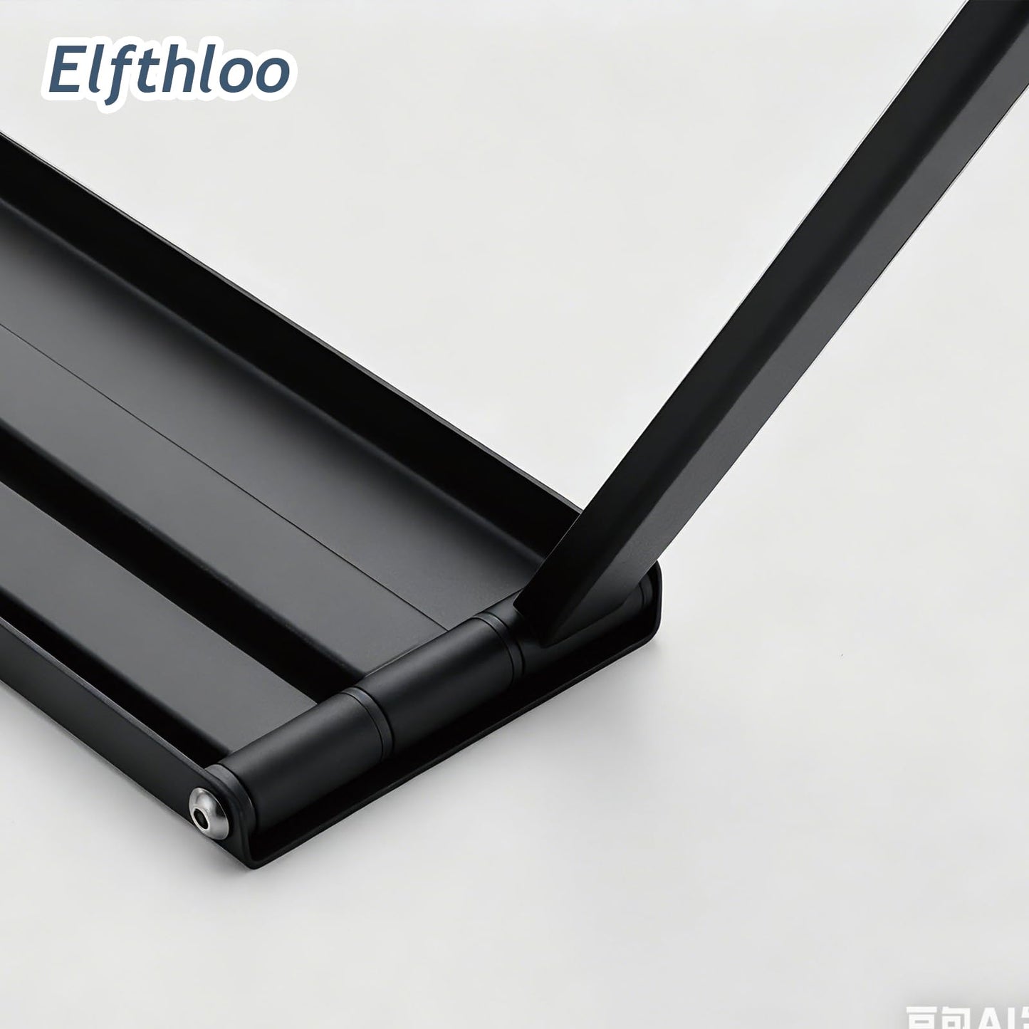 Small Swivel Foldable Towel Rack, Elfthloo 24cm(9.45 in) Rotating 3-Arm Towel Bar Rod, Space Saving Wall Mounted Holder, Stainless Steel Swing Out Hanger for Bathroom, Kitchen (1 Pack, Matte Black)