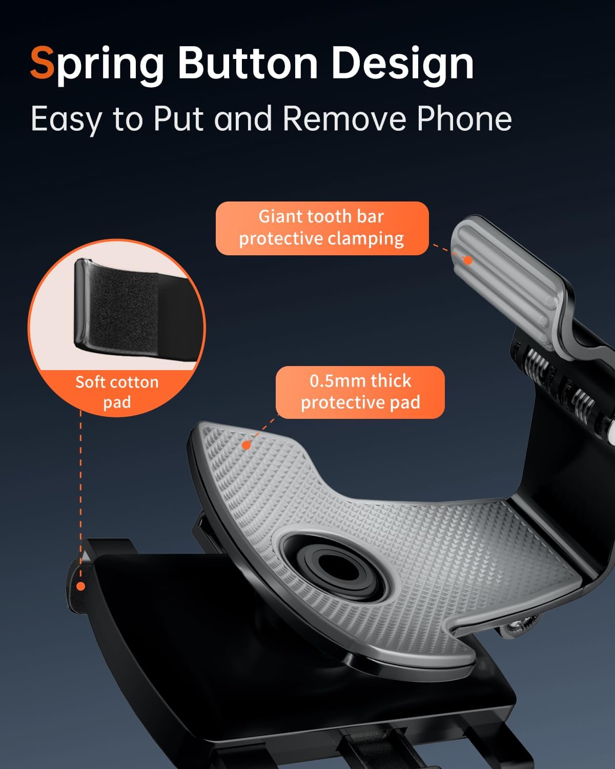 Bawyot 360 4-7 inch Car Phone Holder Mount Dashboard Mirror Upgrade Degree Rotation Rear View and Sun Visor