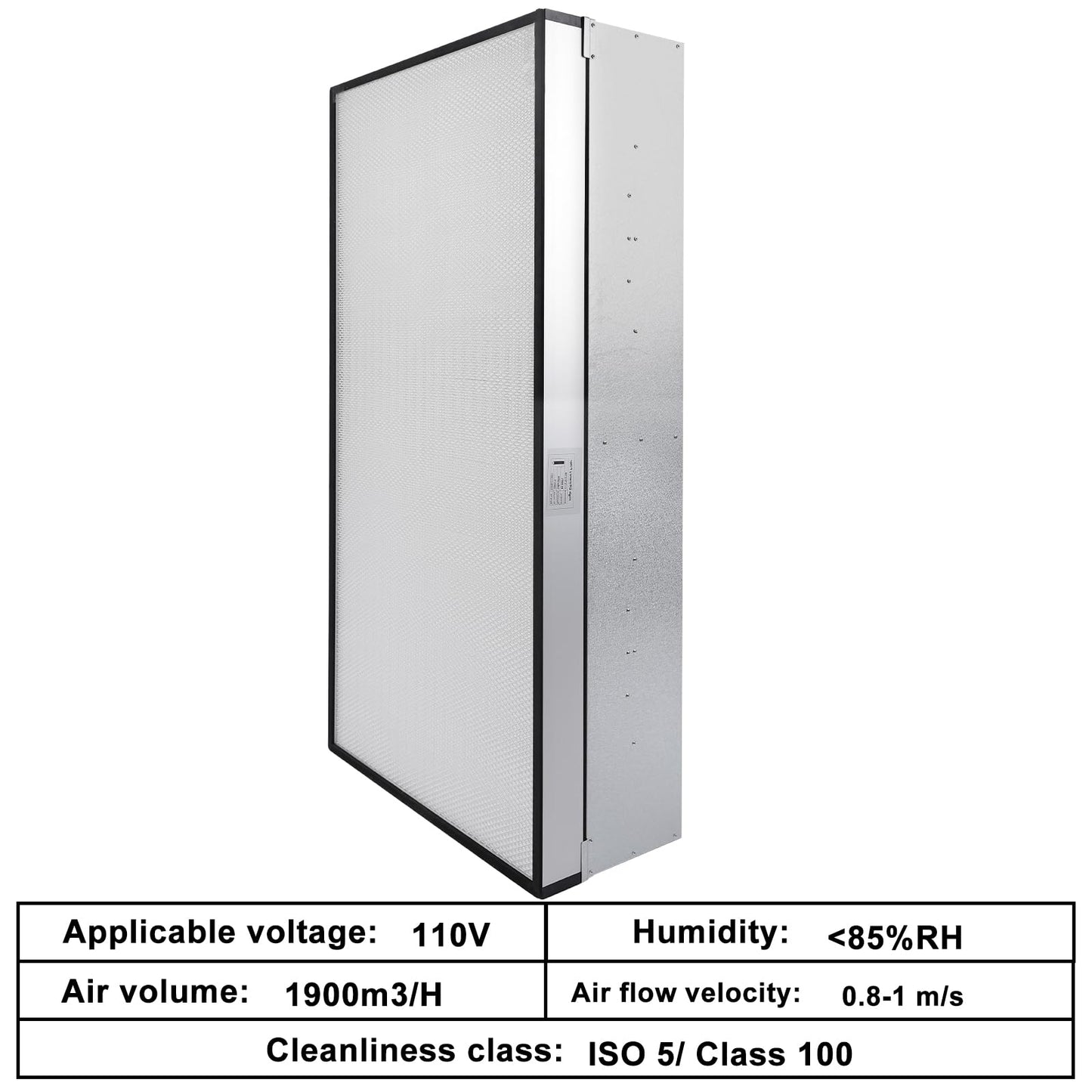 Fan Filter Unit Laminar-Flow-Hood Yzzwer - FFU HEPA Filters for Class 100/ISO 5 Cleanliness Clean Room Mycology and Mushroom Room Work 110V （Include HEPA Filter）