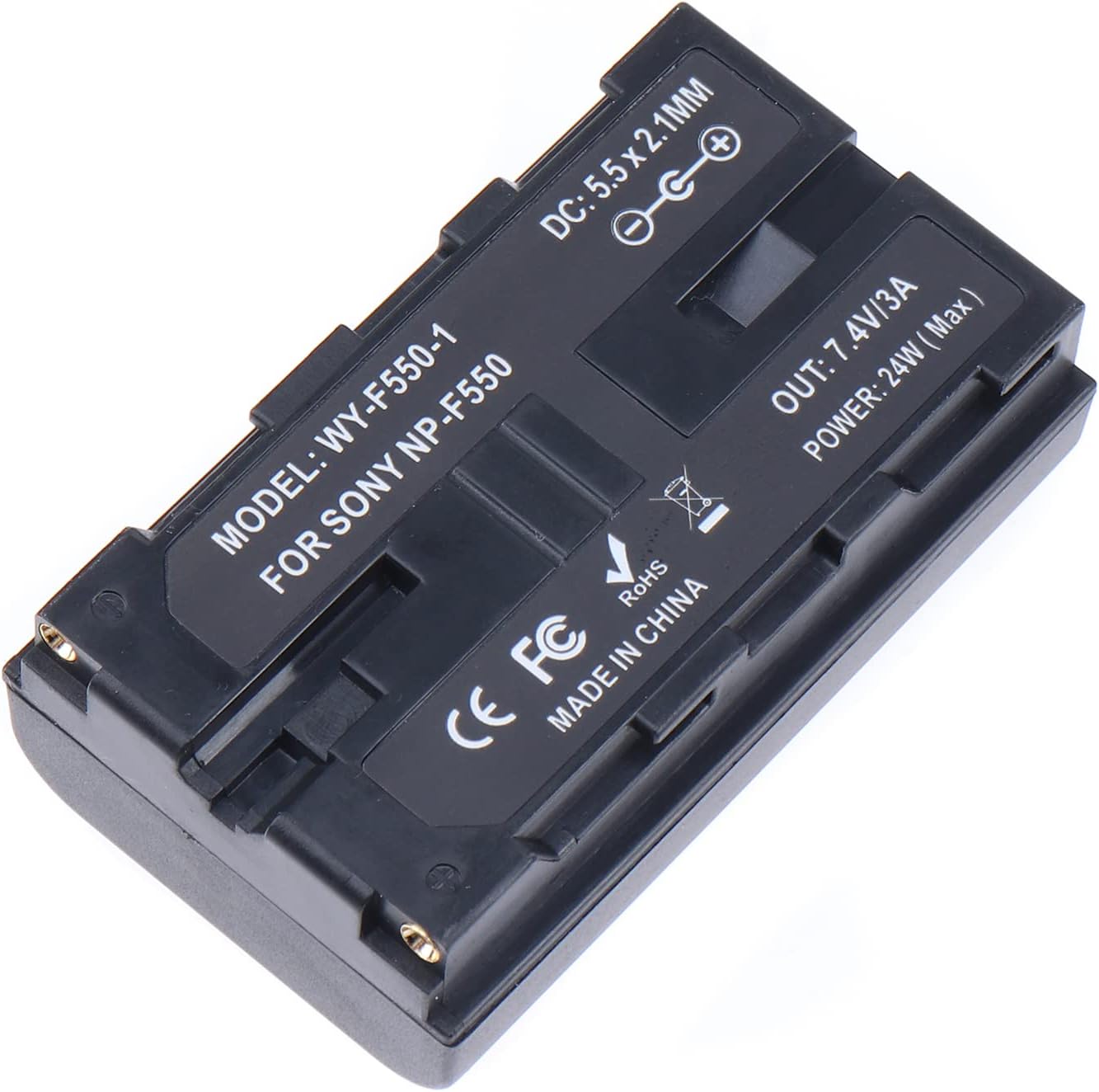FocusFoto Dummy NP-F960/750/770/970 Power Adapter NP-F Battery DC Coupler Replacement of with a DC Input and a DC