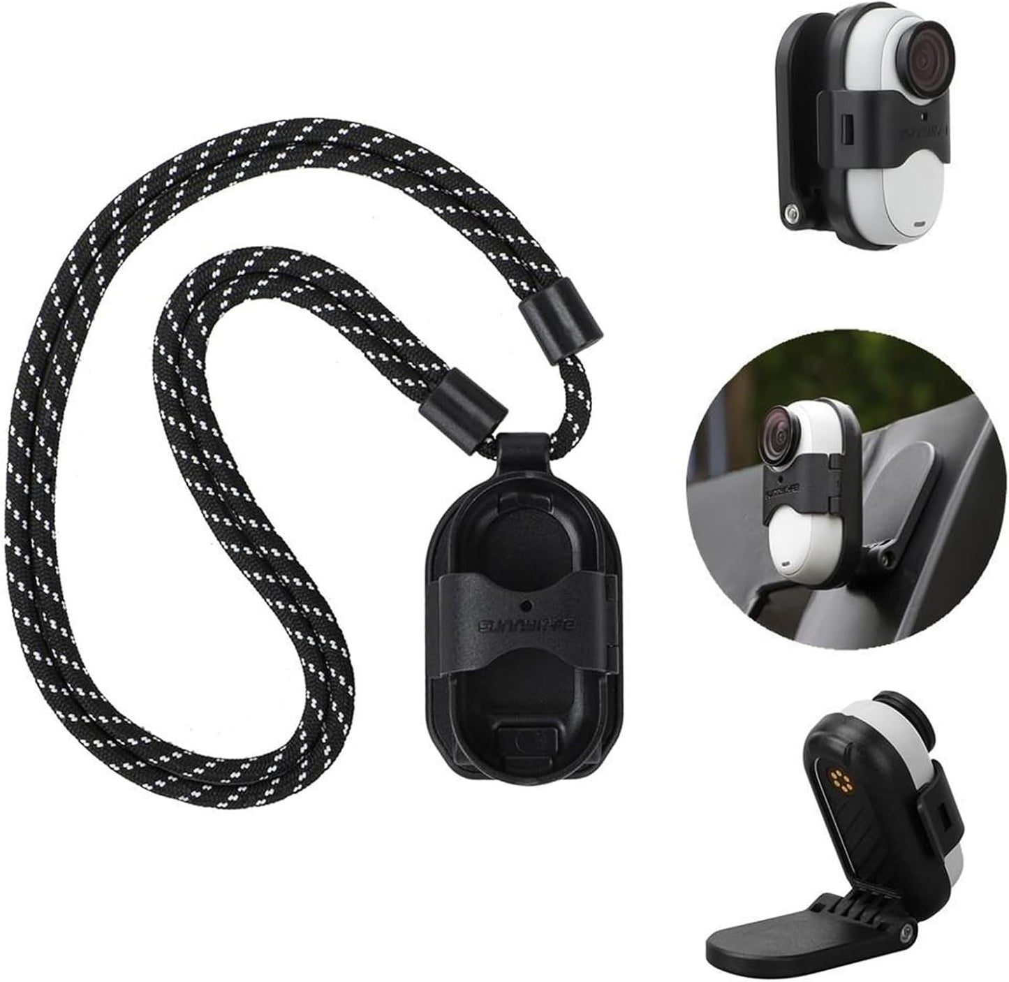 AILENICE Insta360 3S 3 Multifunctional Magnetic Mount for GO / GO Hand Free Neck Mount with Lanyard