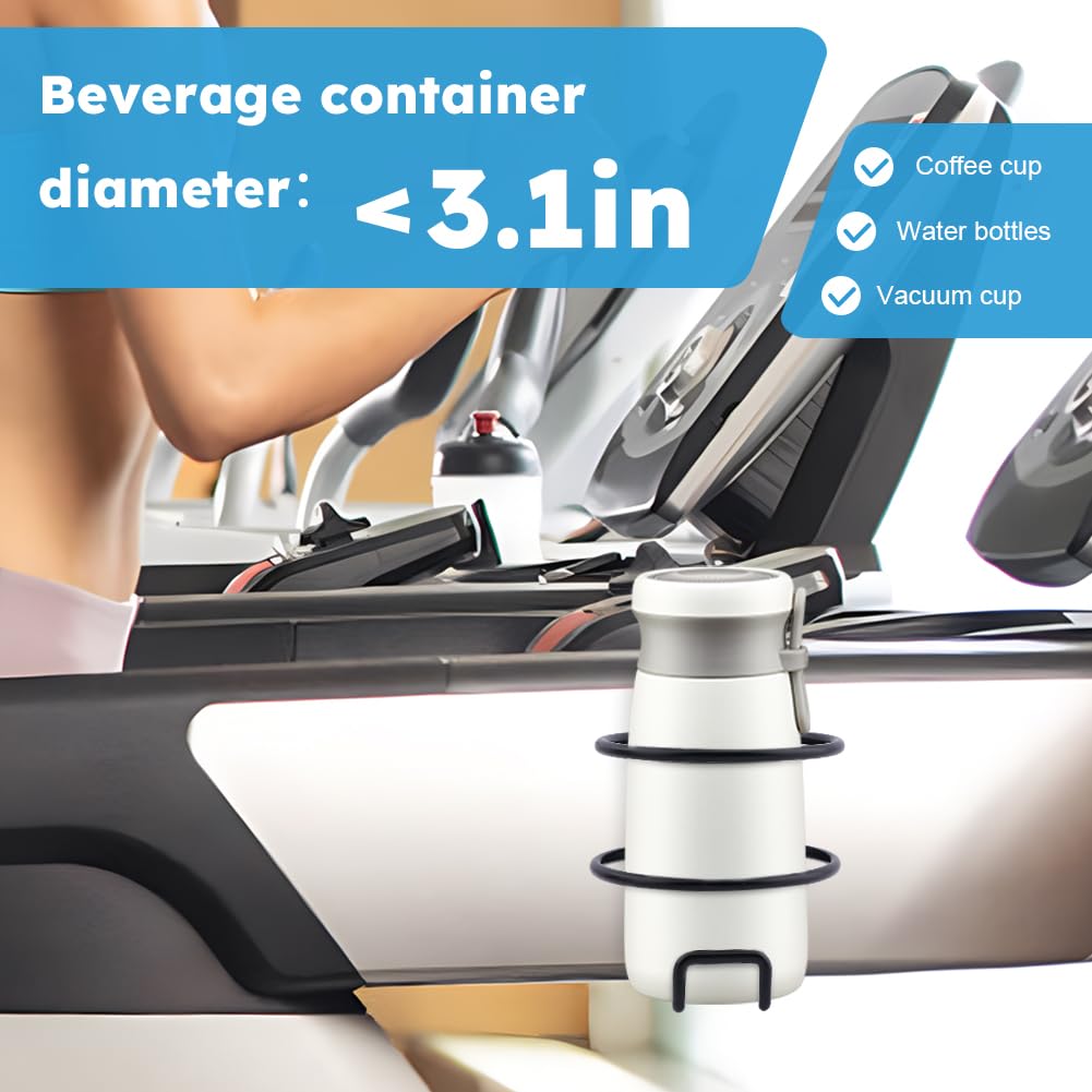 Magnetic Cup Holder, 2Pcs Portable Cup Holder, Stainless Steel Bottle Holders for Refrigerator Boat Tractor Mower Truck Car Fridge, Magnet Cups(Black)