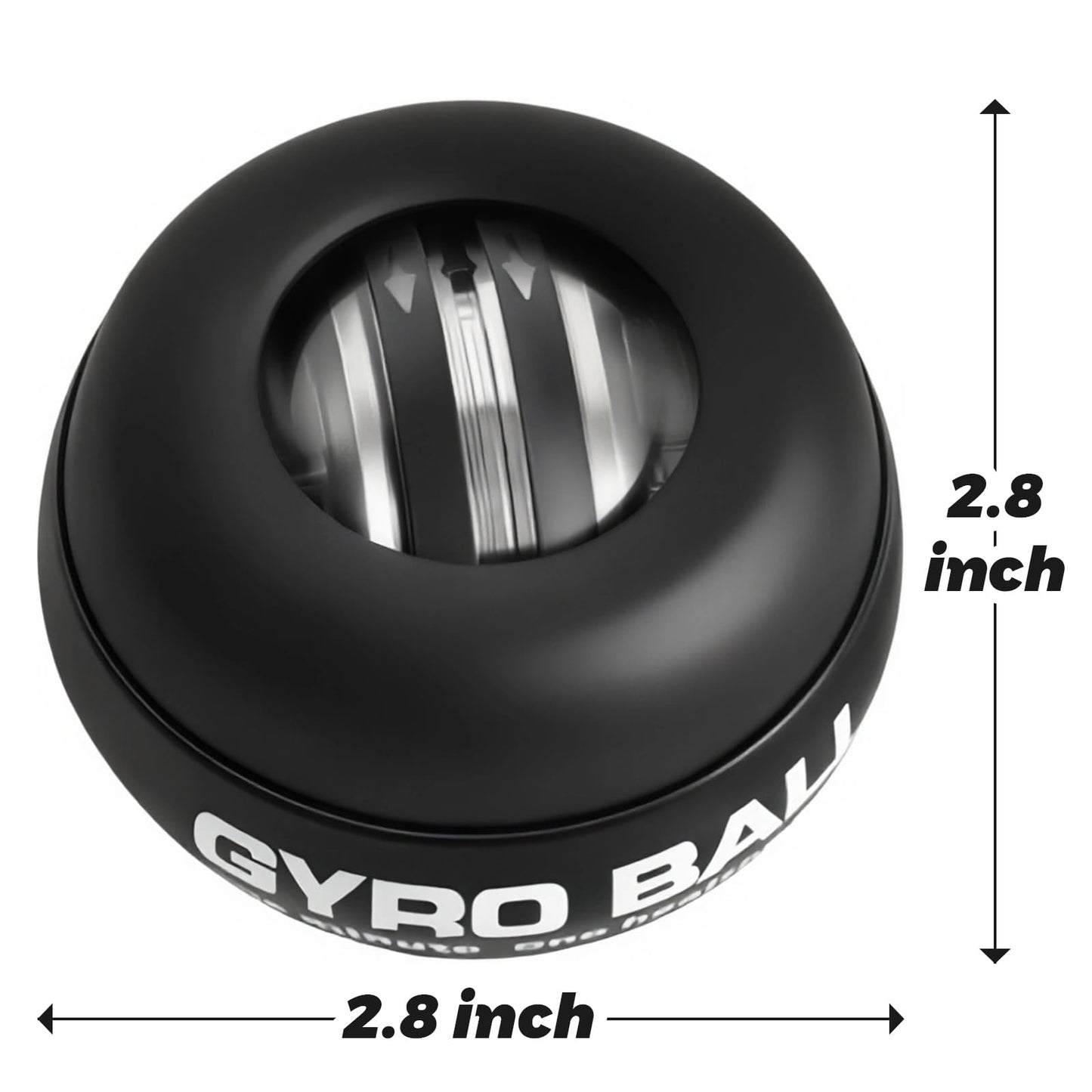 BeSokar Auto-Start Gyro Ball Wrist & Forearm Trainer, 5-Level Adjustable Resistance with LED Light Control, Transparent Gyroscopic Exerciser for Arm, Finger & Wrist Strength