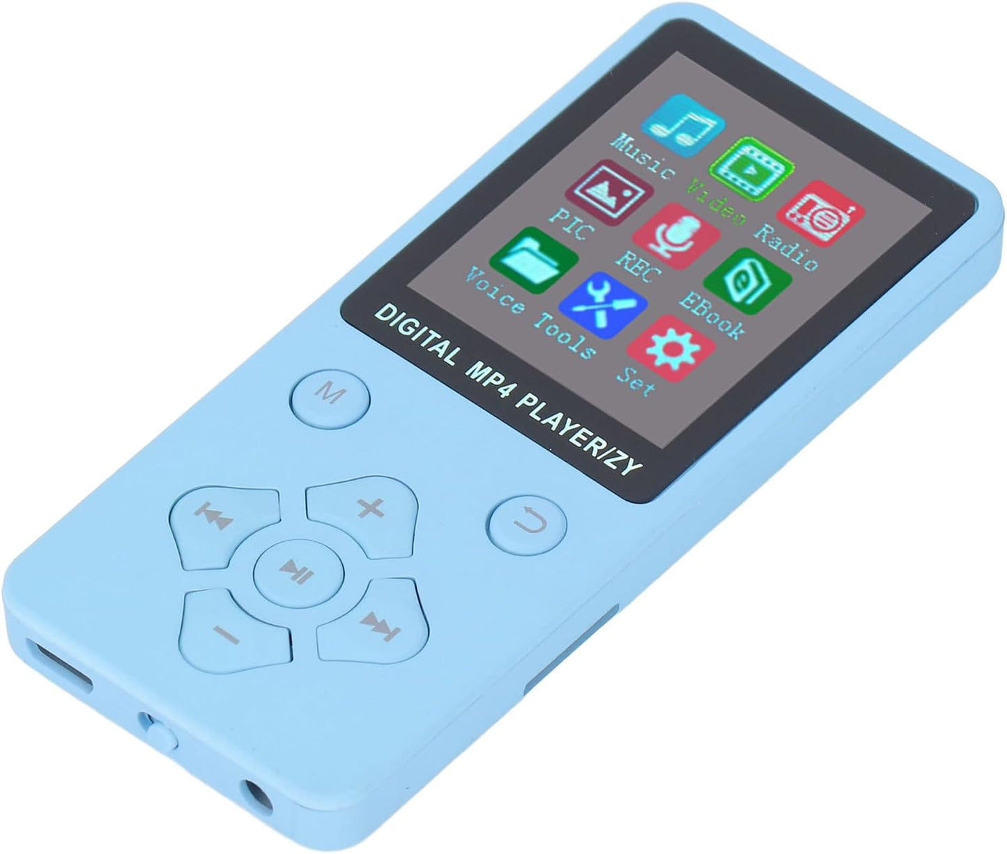 Yunseity MP3 1.8in MP4 10 Bluetooth Player, Portable HiFi Sound Music Player Built in HD Speaker, Color Screen Player