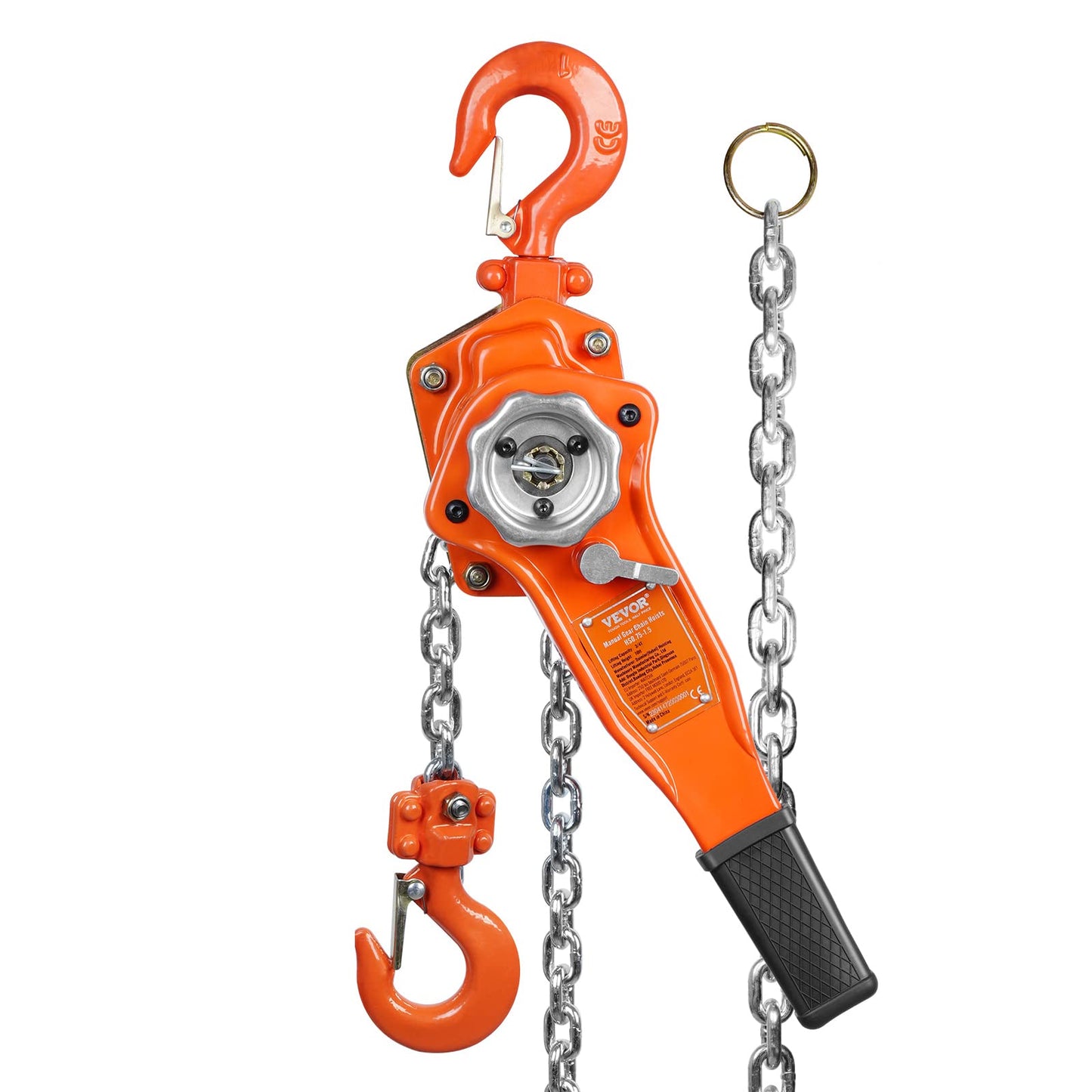 VEVOR Manual Lever Chain Hoist Bundle, Includes 3 Ton 6600 lbs 20 FT and 3/4 Ton 1650 lbs 10 FT Come Alongs, G80 Galvanized Carbon Steel with Weston Double-Pawl Brake