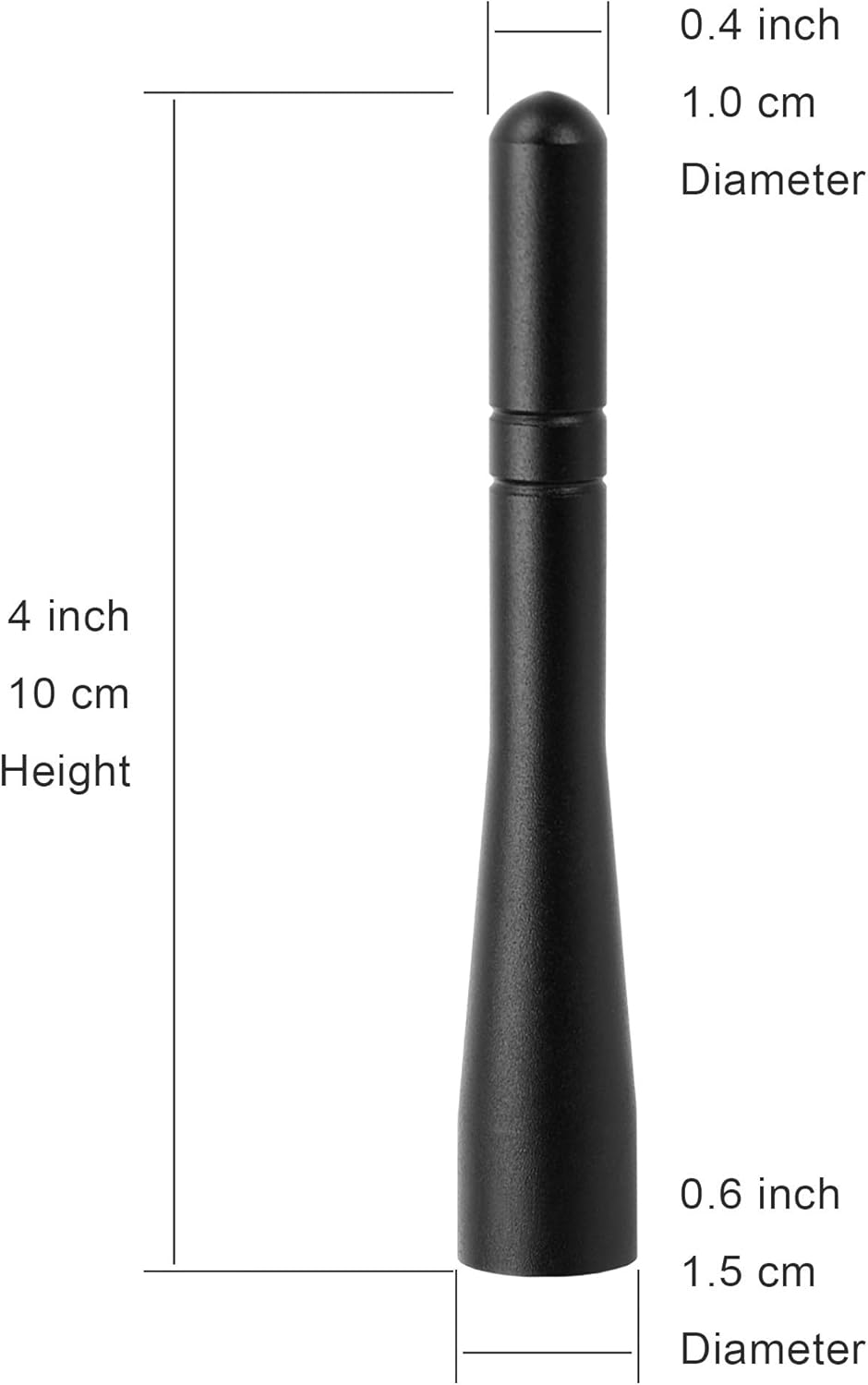 BINGFU 4-Inch Mini Antenna Replacement for Heavy Duty Trucks