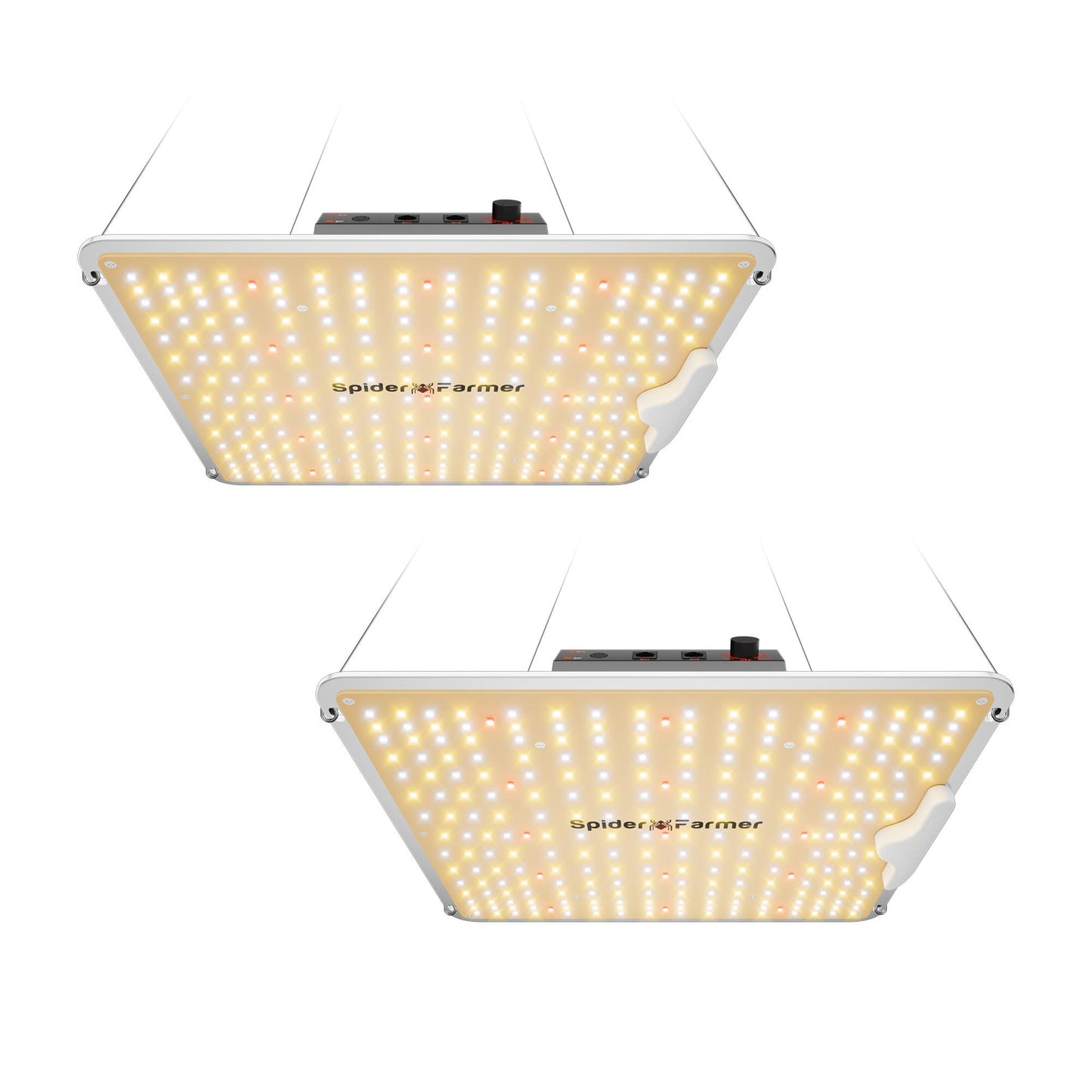 Spider Farmer SF1000-2Pack 200W LED Grow Light for Indoor Plants, Upgraded High Efficiency LEDs, Dimmable Full Spectrum High PPFD, Deep Penetration for Seed Starting/Vegetables/Bloom in 2x4 Grow Tent