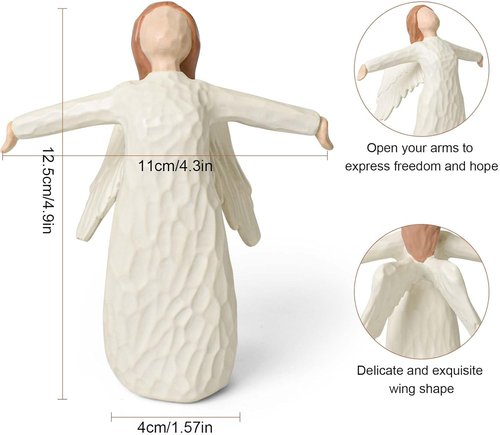 Freedom Angel Figurines - Resin Sculpted Angel Statue | Meaningful Retirement Gift for Women