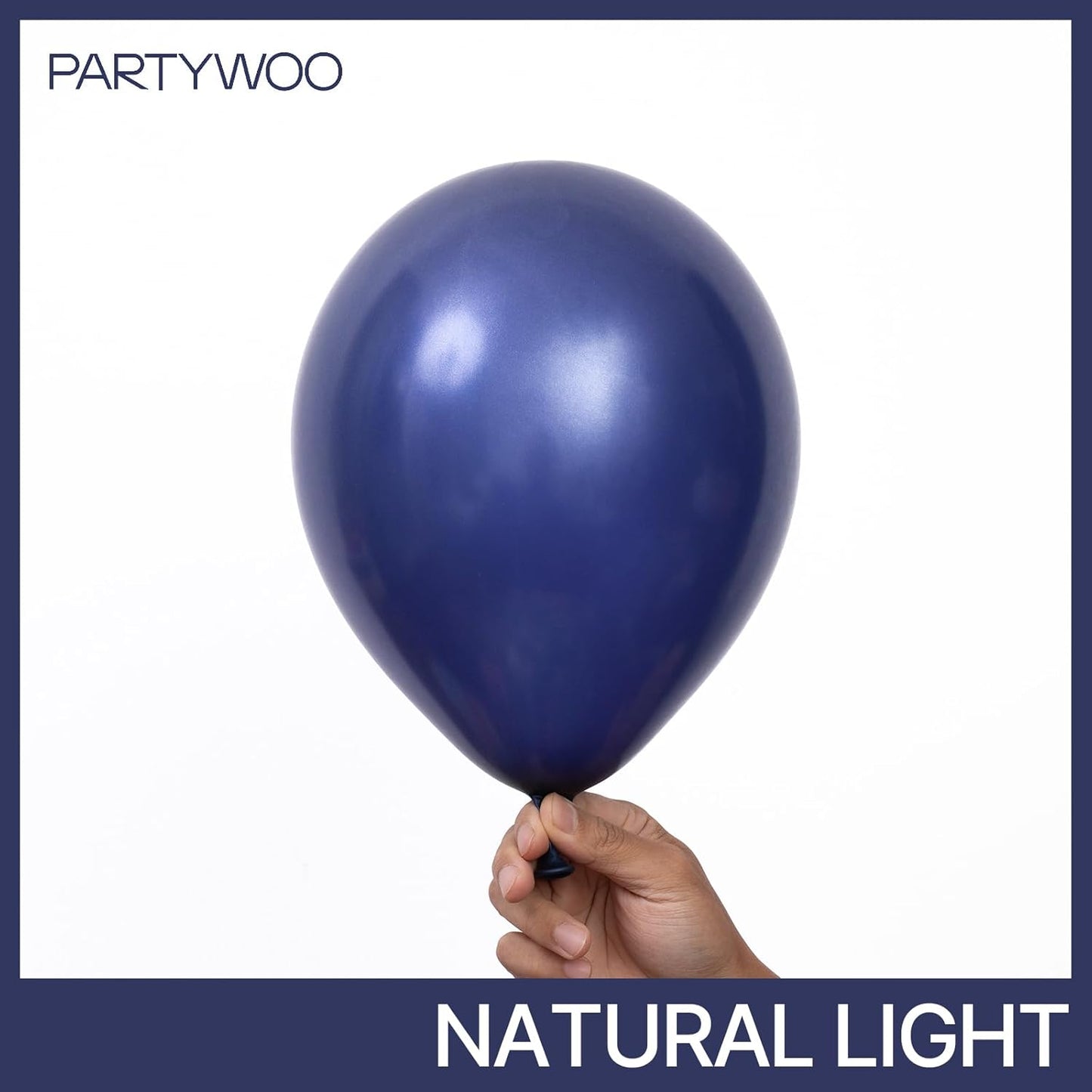 PartyWoo Navy Blue Balloons - 101pcs 12 Inch Dark Blue Latex Helium Balloons for Celebrations