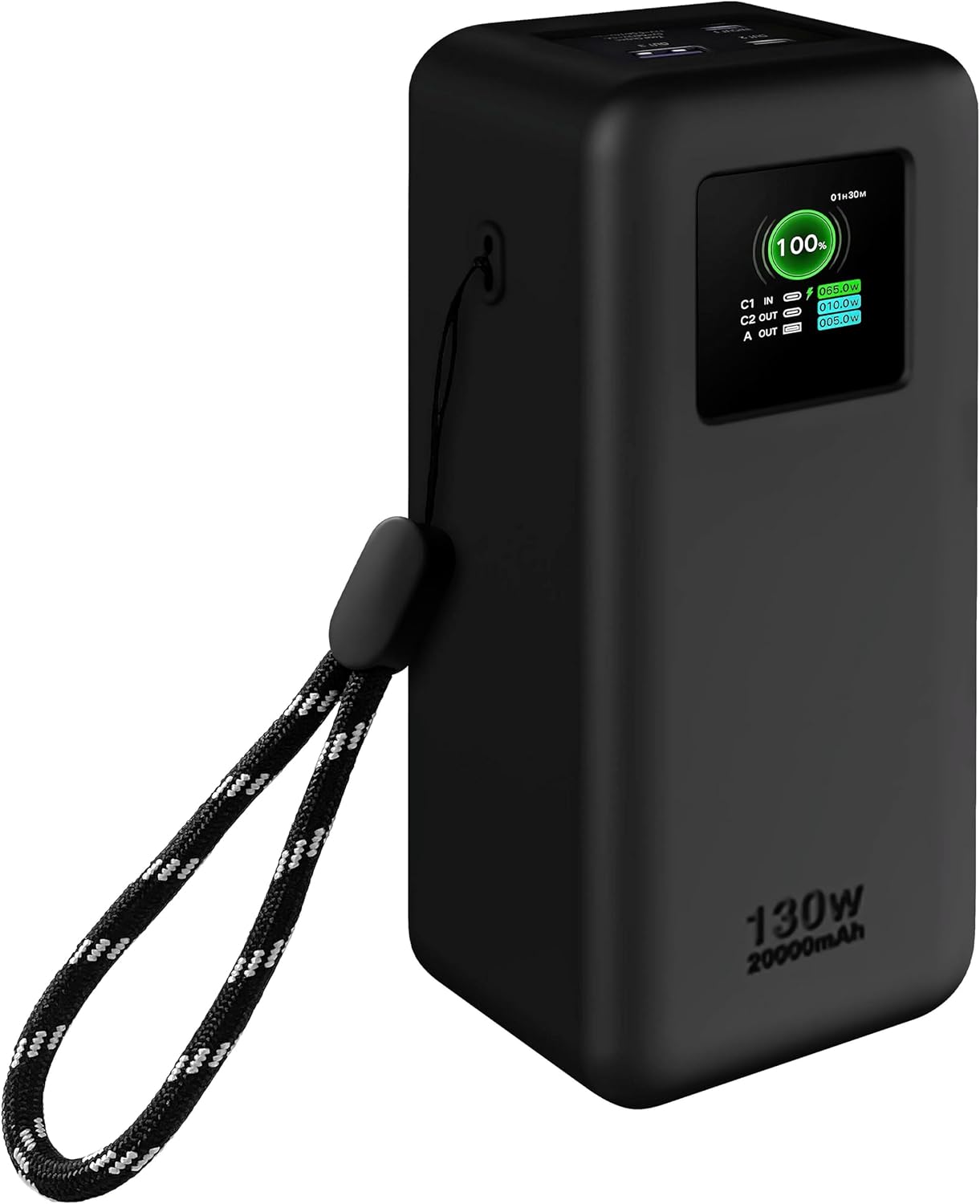 Geiomoo 20000mAh 130W Soft Silicone Case for UGREEN Nexode Power Bank Flexible Scratch Resistant Cover (Black)
