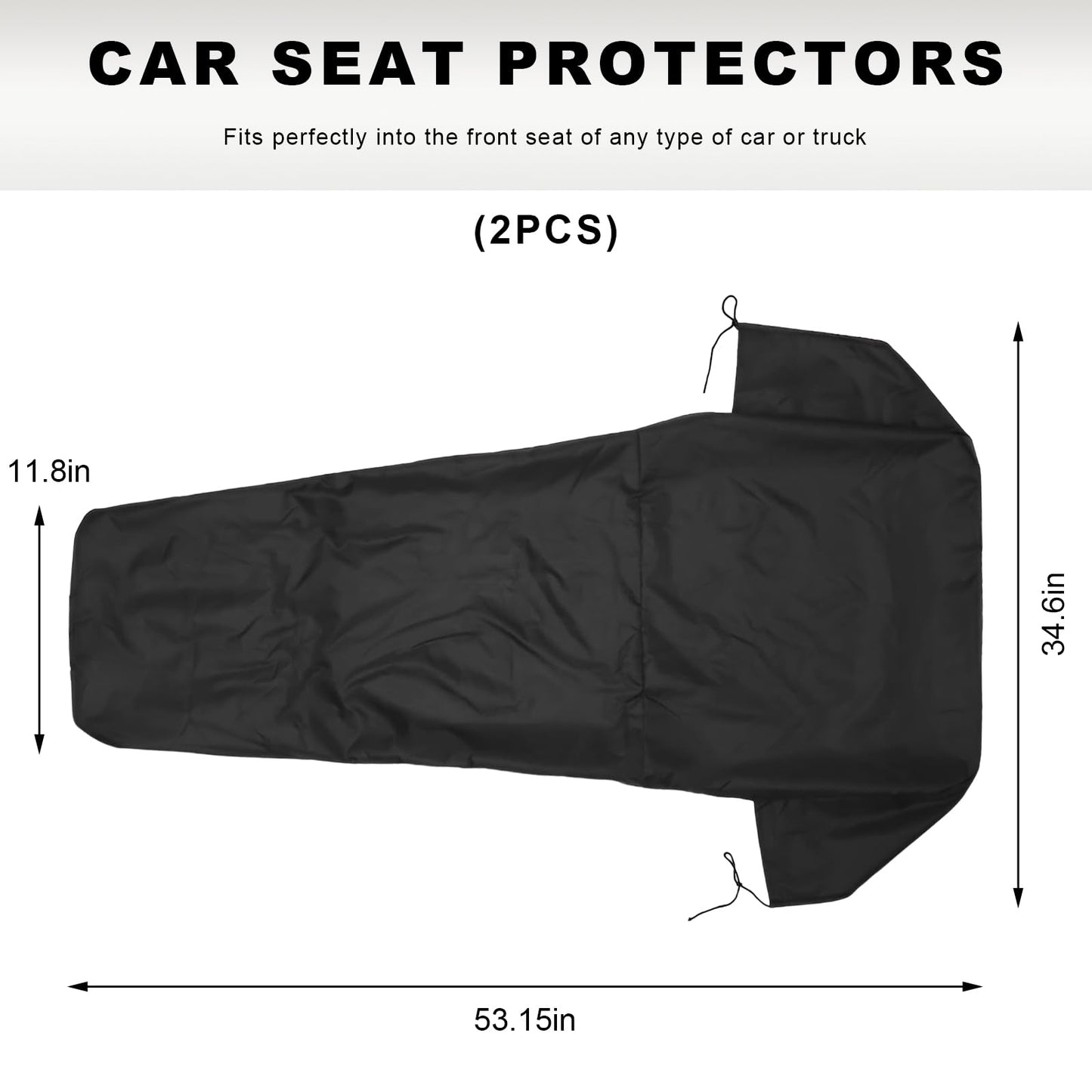 JNXIJ 2PCS Car Seat Cover Protector, Waterproof Sweatproof Auto Protective Front Seat Cover, Universal Washable Vehicle Bucket Seats Protector for Gym Workout Running Swimming Hiking