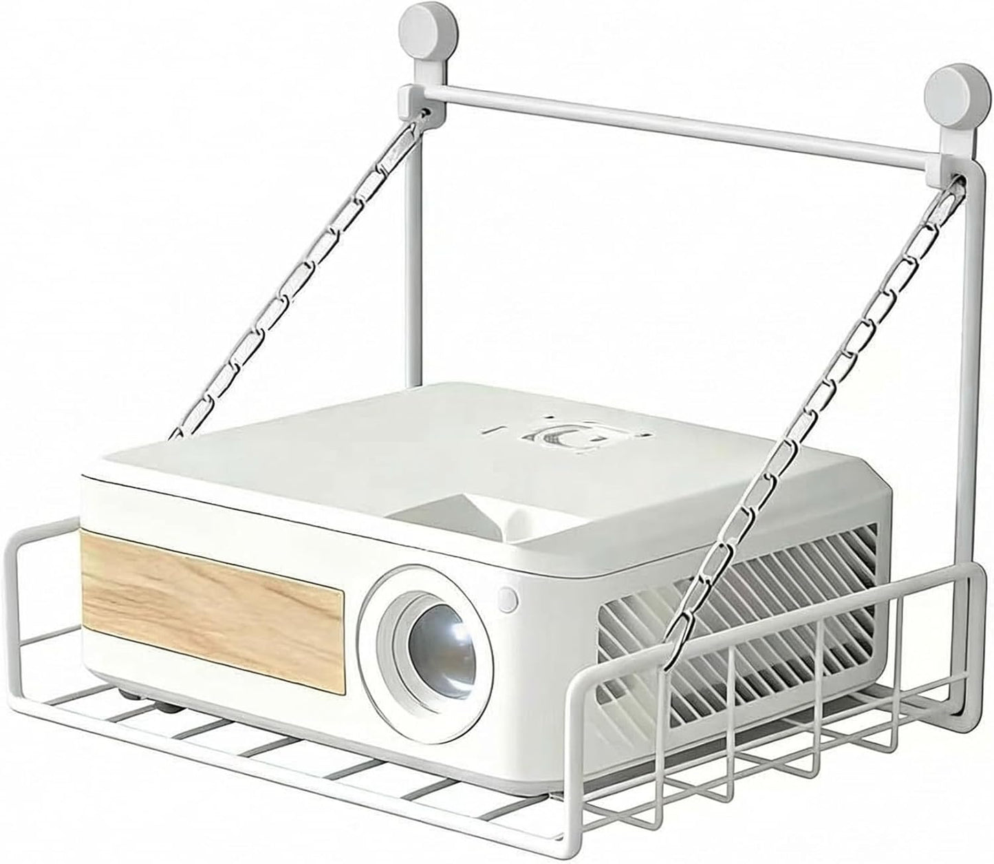 MQXYSDLY 2 11.5" 8.5" Projector Wall Bracket Router Wall Mount Suspension Cup Organizer Free No Drilling Pegs