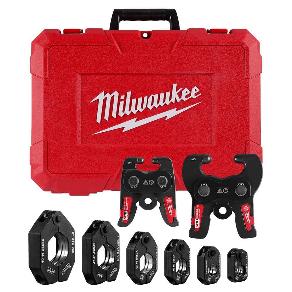 Milwaukee 1/2 Inch - 2 Inch CTS-V Pivoting Press Ring Kit for M18 FORCE LOGIC Press Tools