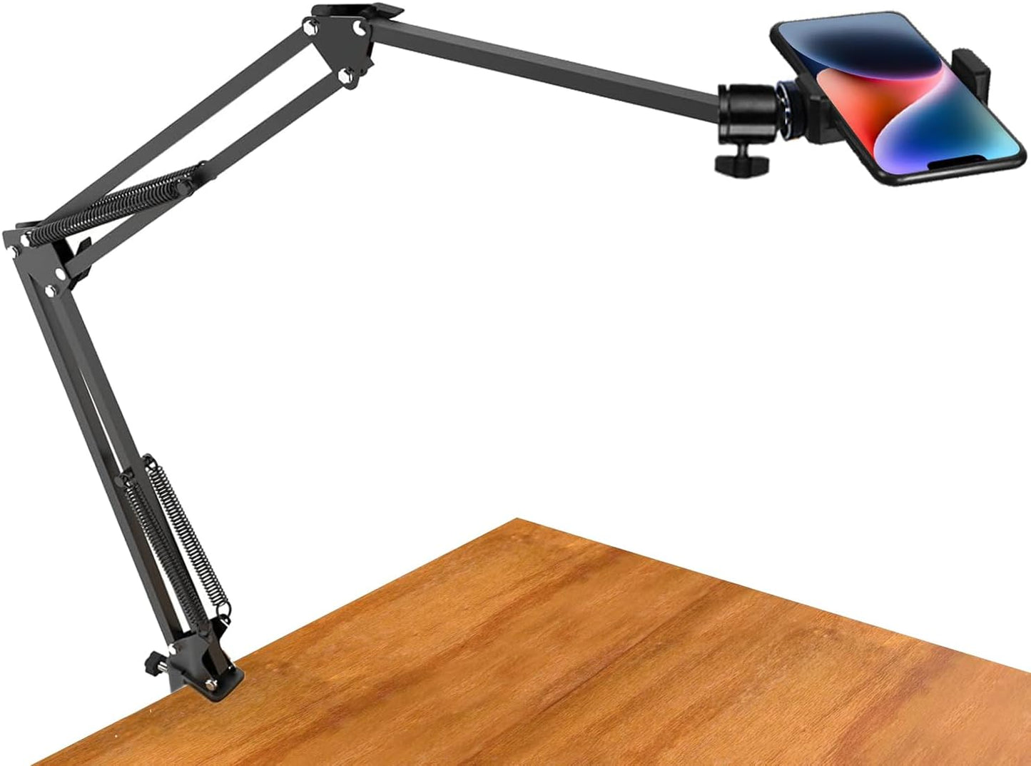 YIYANT Overhead Tripod Mount for Camera Webcam Ring Light, Long Over Head Articulating Arm with Phone Holder and Ball