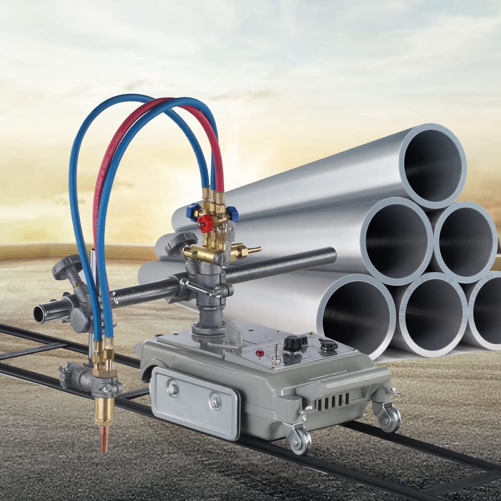 Automatic Track Torch Gas Pipe Cutting Straight Linear Gas Cutting Machine Efficient Flame Gas Cutting Portable Flame Cutting Track Torch Cutter (Acetylene+Oxygen), Three of 27.55"(70cm) Tracks