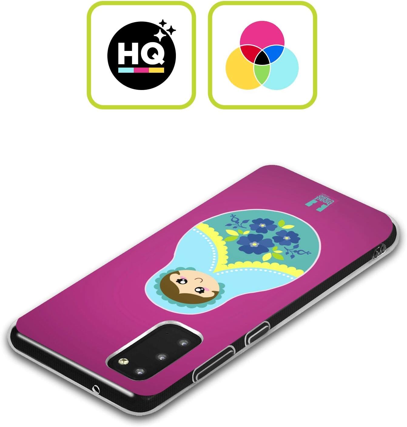 A12 (2020) Head Case Designs Pink Nesting Dolls Gel Case [Military Grade Protection] Compatible with Samsung Galaxy