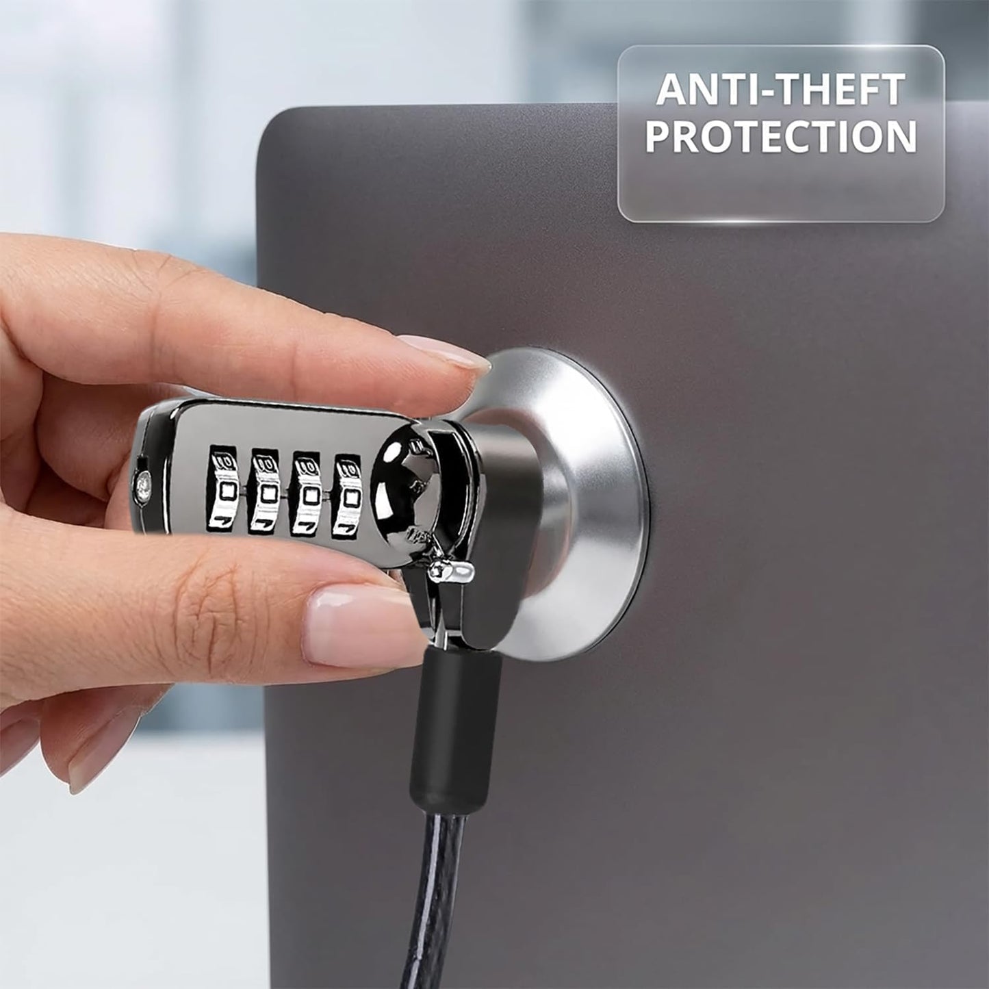 Cangrace Anti Theft Anchor Plate Adhesive Security PlateLaptop Lock Plate with Slot for Laptop, Mac