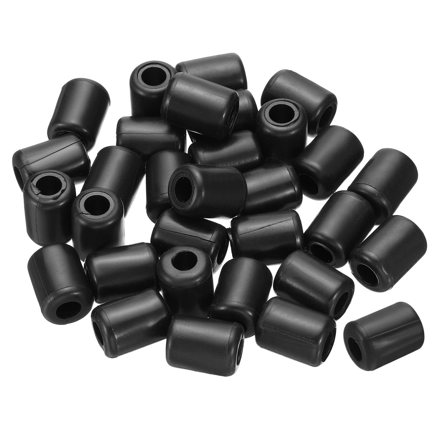 PATIKIL Kitchen Sink Rack Feet, 30 Pack 5mm ID x 10mm OD Plastic Sink Replacement Feet Wire Bumpers Protector for Protective Sink Grid, Black