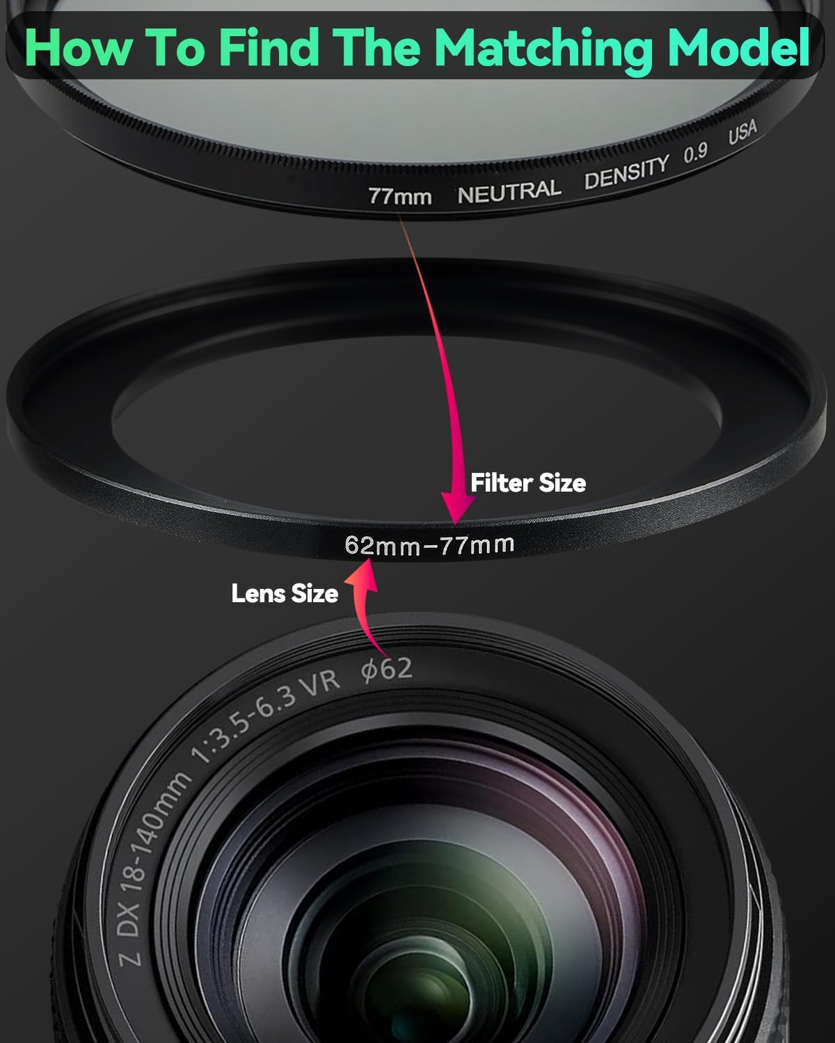 JOYTOLIN 67-86mm Metal Step-Up/Down Ring Adapter Compatible with Mirrorless Cameras DSLR Lens, UV CPL ND Filter Thread