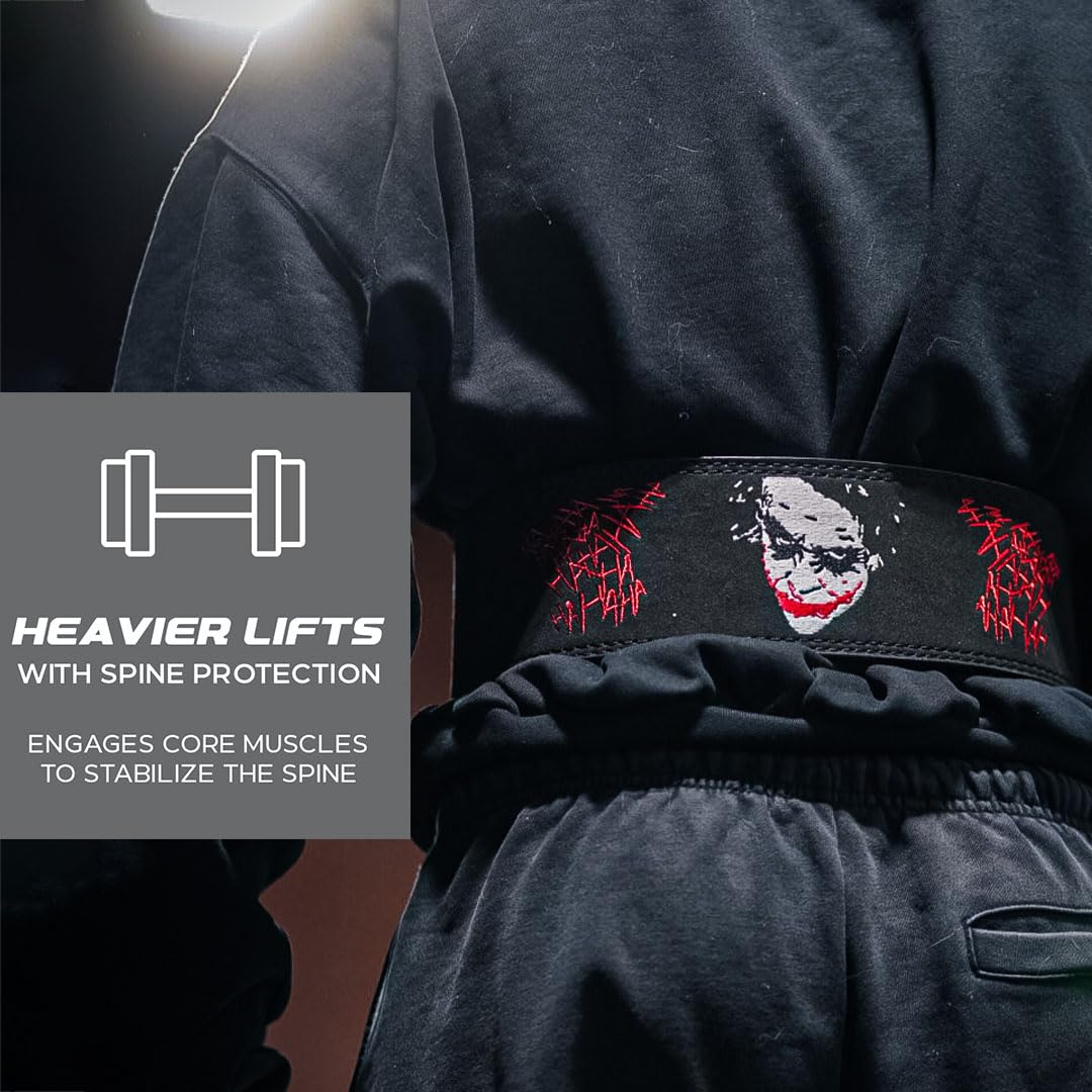 Katamu Why So Serious USPA & IPL Approved Lever Belt — Premium 10mm and 13mm Leather Powerlifting Belt for Men and Women, Steel Lever Buckle, 4 Inch Back Support for Deadlifts