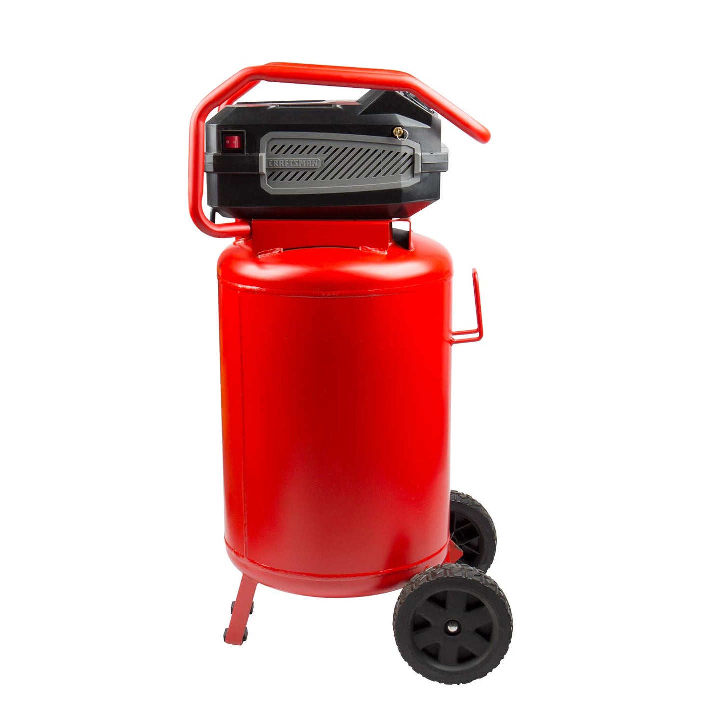 Craftsman Air Compressor, 20 Gallon Oil-Free 1.8 HP Max 175 PSI Pressure Two Quick Couplers Big Capacity, Red- CMXECXA0232043