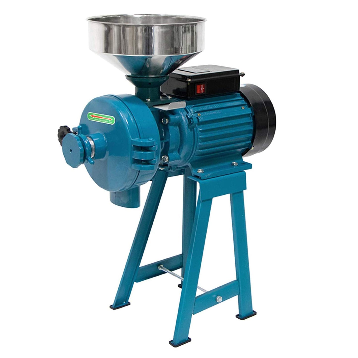 Grain Mills, Upgraded 3000W Wet Dry Cereals Grinder Electric Grain Grinder Corn Mill Heavy Duty 110V Commercial Grain Grinders Machine Rice Corn Grain Coffee Wheat Feed Mills with Funnel