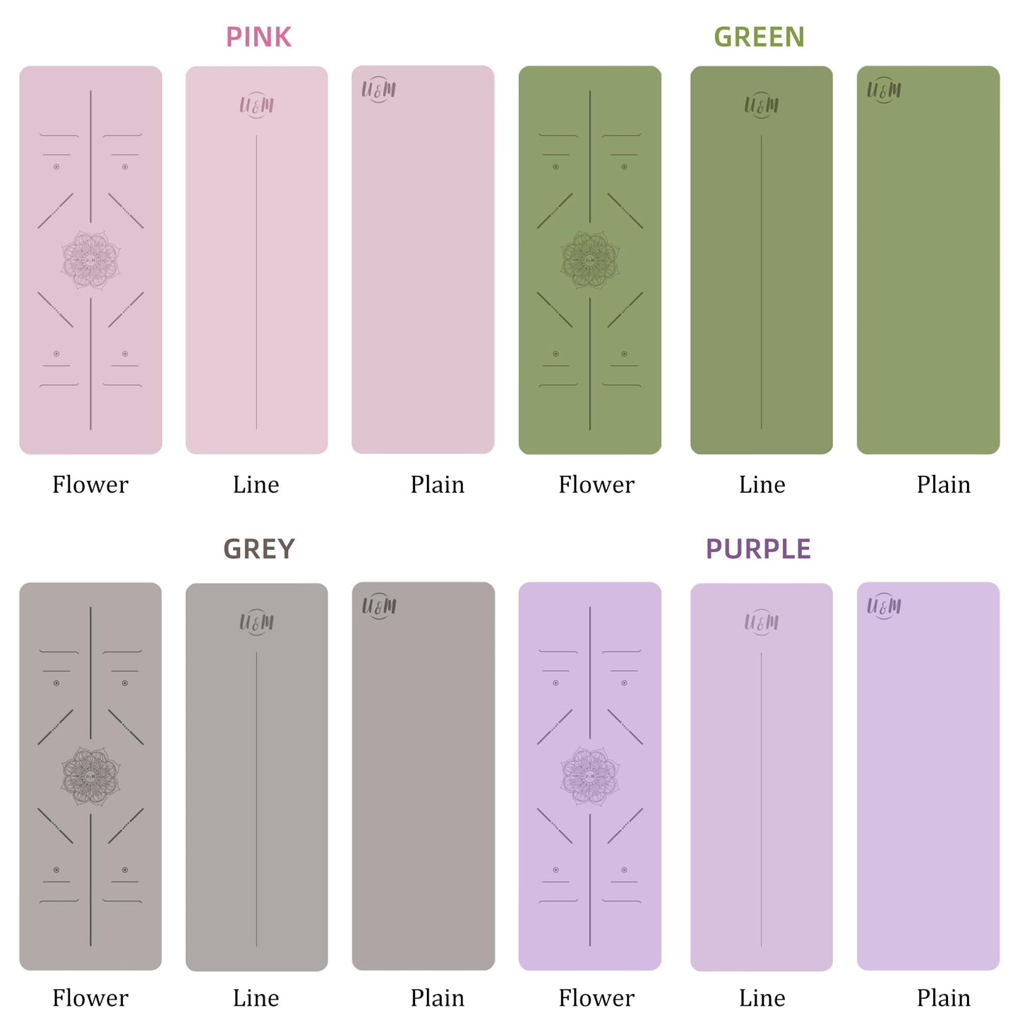 U&M Professional Non Slip PU Yoga Mat with Carrying Strap & Alignment Line, 72"x27" Extra Wide 0.2" Thick Exercise Mat for Home Gym | Sweatproof High Density | Anti-tear | Textured Surface | Natural Rubber Bottom Workout Mat for Women & Men Yoga Pilates F