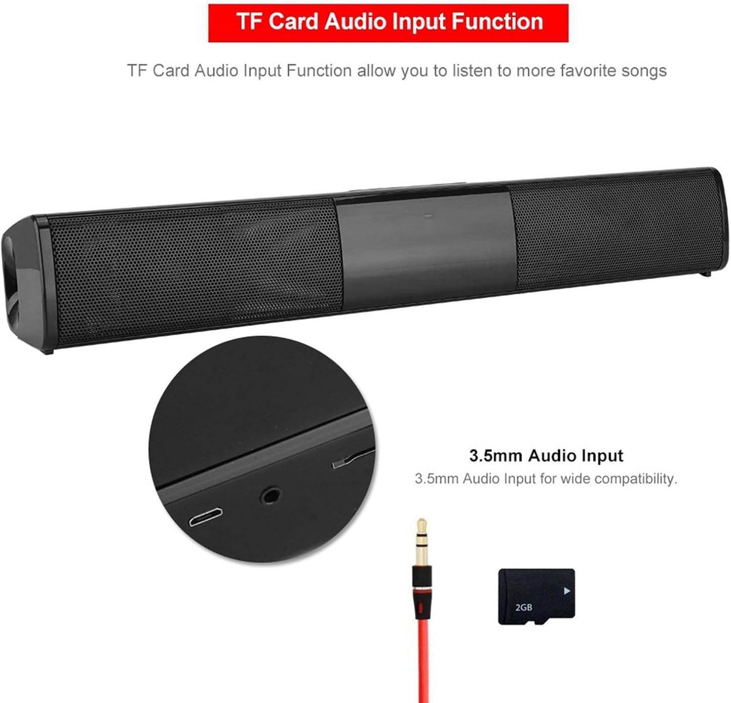 JTLB 3D Home Soundbar - Enhanced Audio with Surround Sound