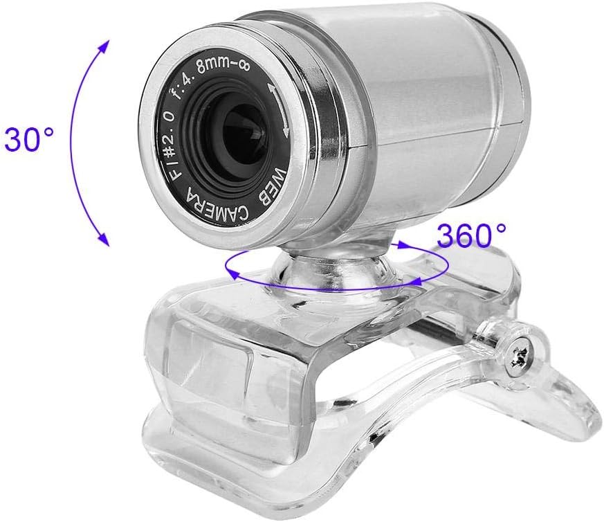 ANGGREK 720P CMOS 360 12 Night-Vision Webcam for Live Streaming Clip-on USB Pro Web Camera Desktop Webcam