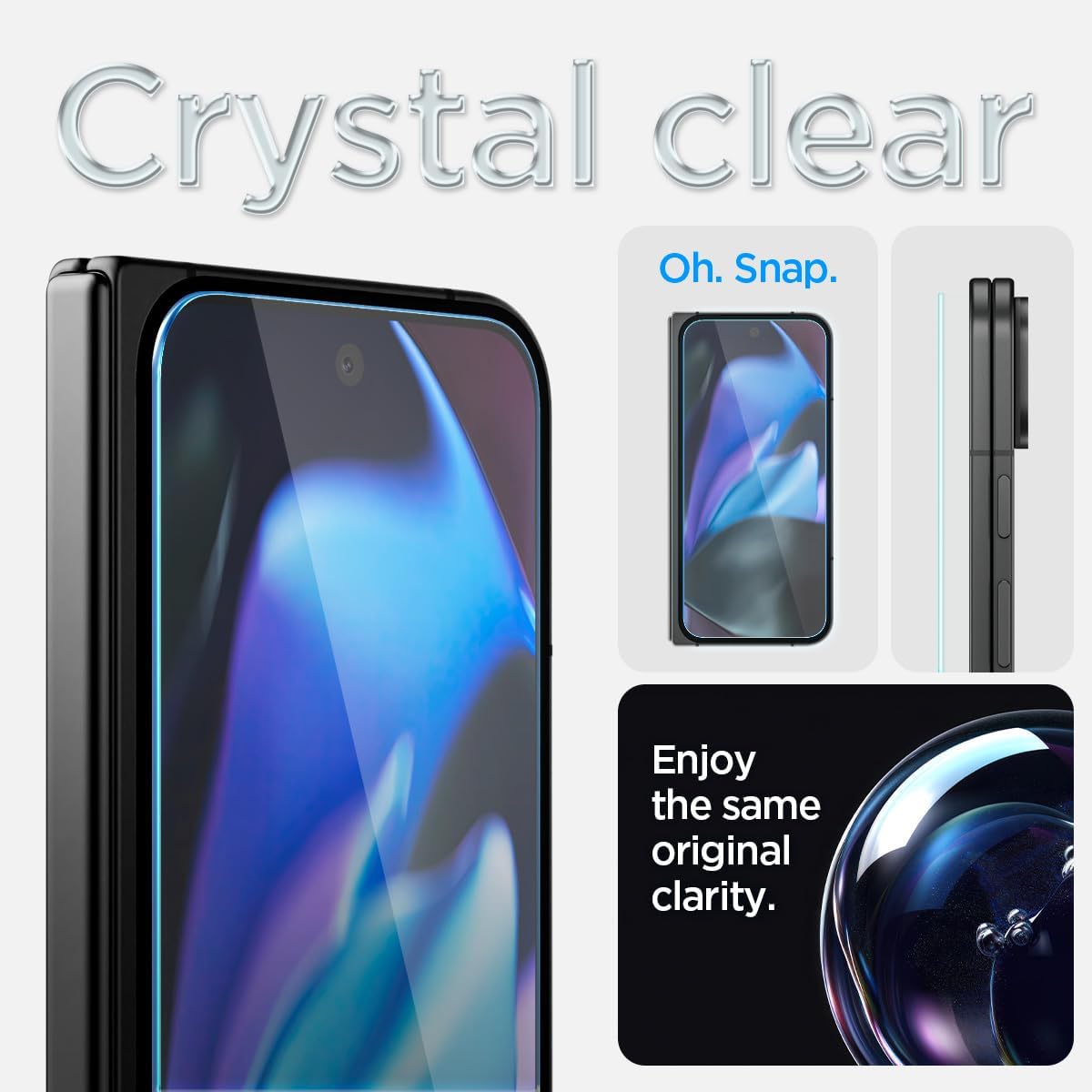 9 2 Pack Spigen Tempered Glass Screen Protector [GlasTR EZ FIT] designed for Pixel Pro Fold
