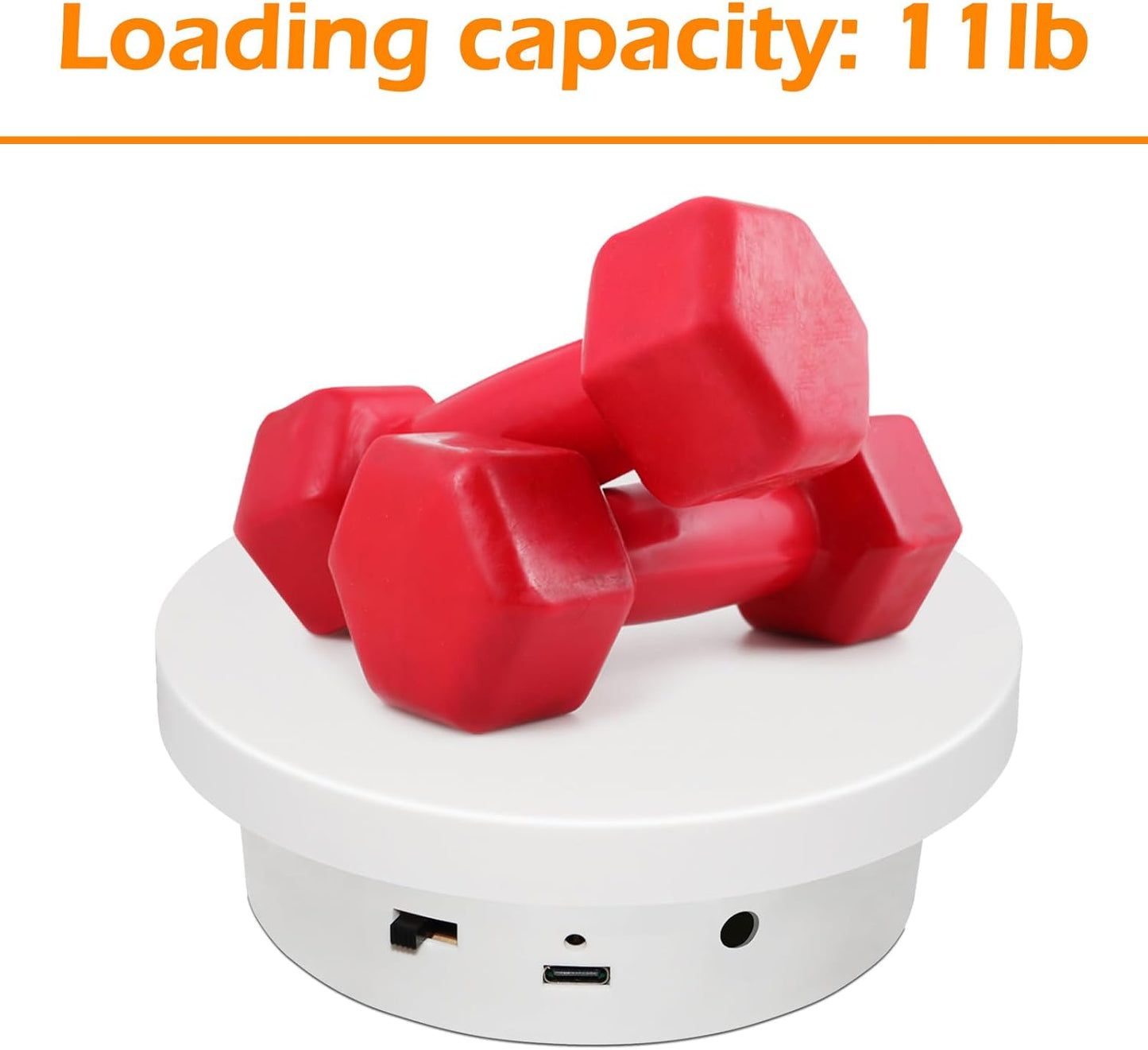 5.1in/11lbs, 360 Tumbler(13cm Motorized Rotating Display Stand Cup Display Turner, Photography Turntable for Tumbler