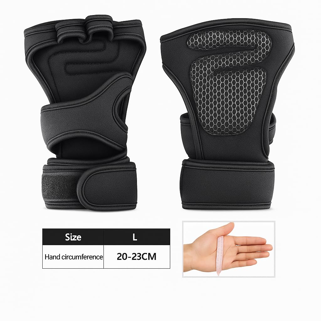 Training Gloves for Men and Women - Gym, Fitness, Weightlifting, Street Training - Training Gloves with Wrist Stabilization and Anti-Slip Palm Protection