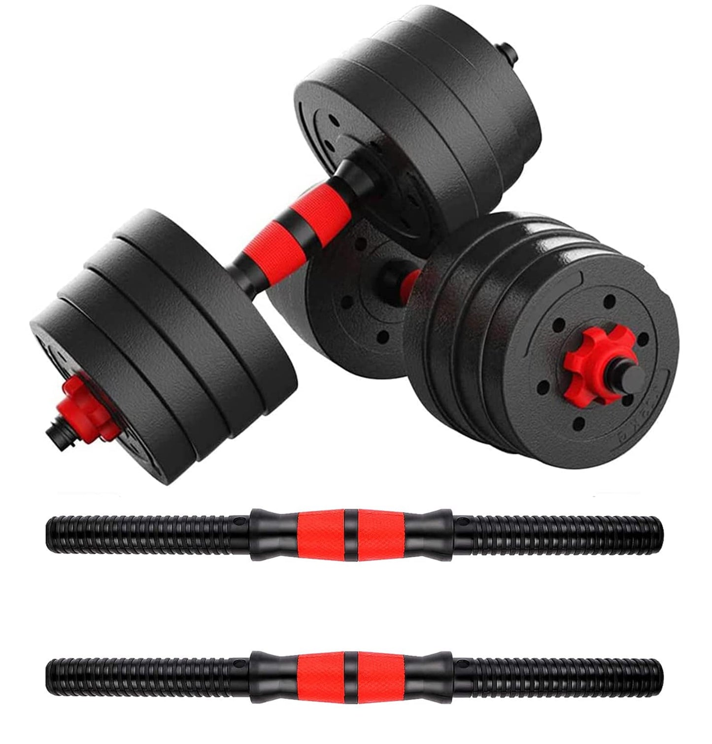 Detetap Dumbbell Bars Adjustable Dumbbell Weight Set Barbell Lifting - 2 x 15.74in Bars and 1 x 15.74in Connecting Rods for Gym Home 1