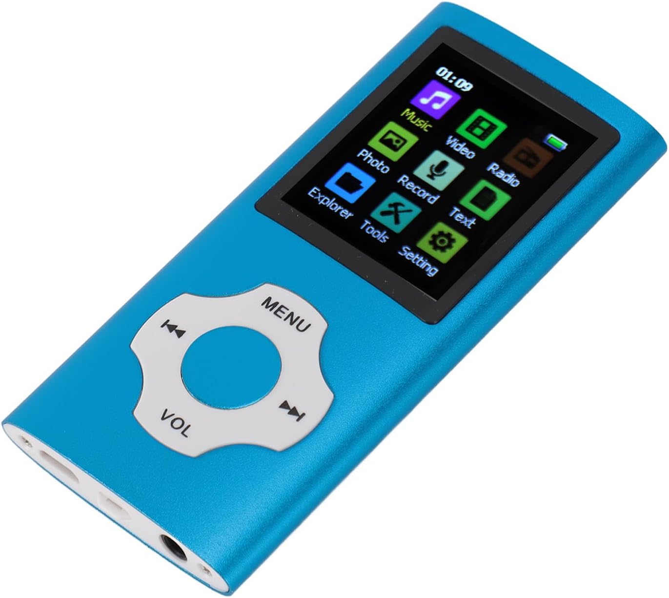 Denash MP3 64GB Player, Portable Lossless Sound Music Player, Mini Music Player with Earphones, Supports FM Radio