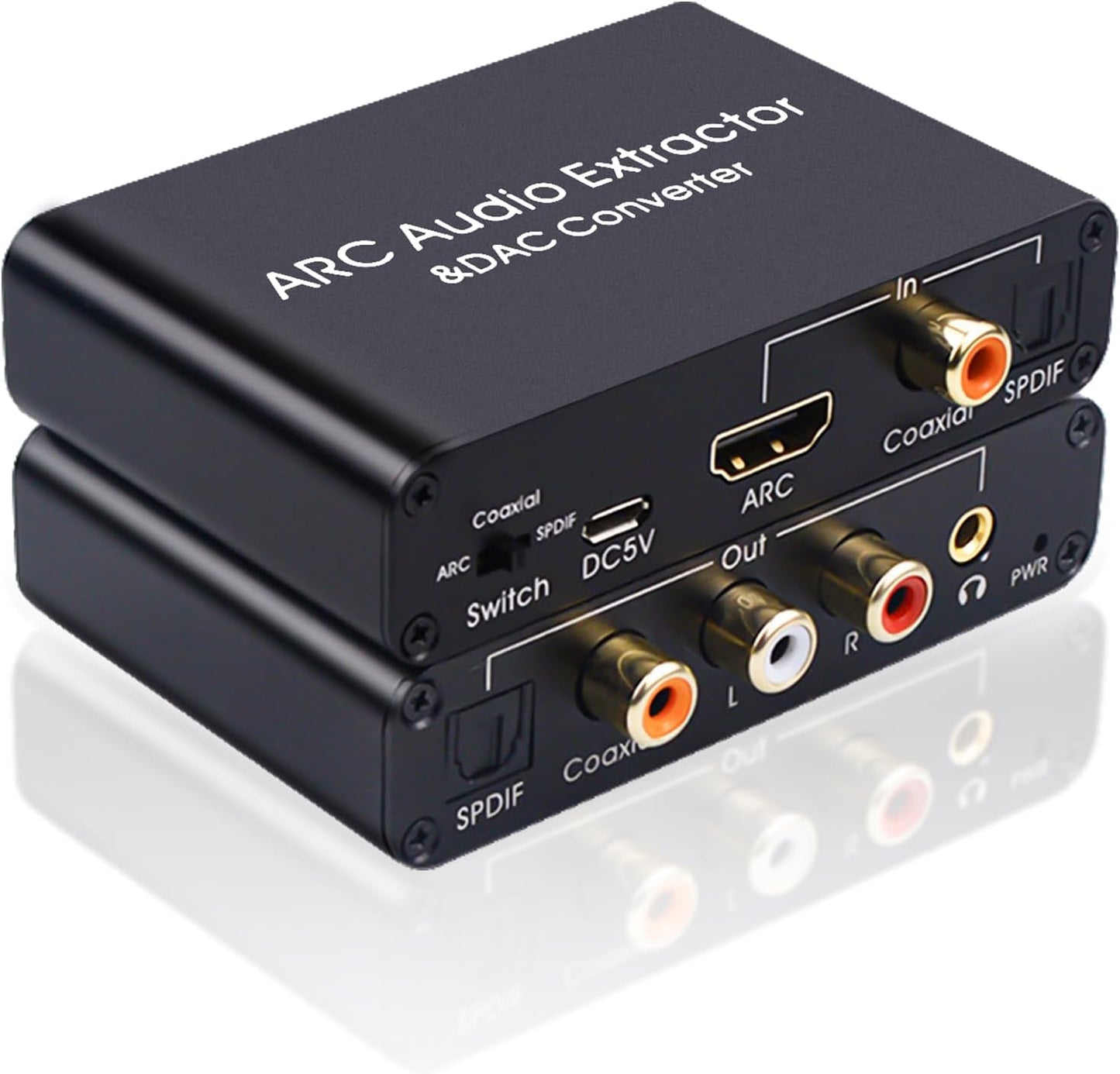 Hdiwousp 192Khz 3.5mm HDMI ARC to Optical Audio Adapter DAC Digital to Analog Audio Converter, HDMI ARC Input