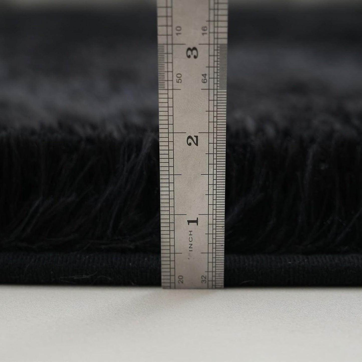 Skiennix 2x3 Fluffy Area Rug - Soft Shag Non-Shedding Indoor Carpet for Kids & Nursery | Black